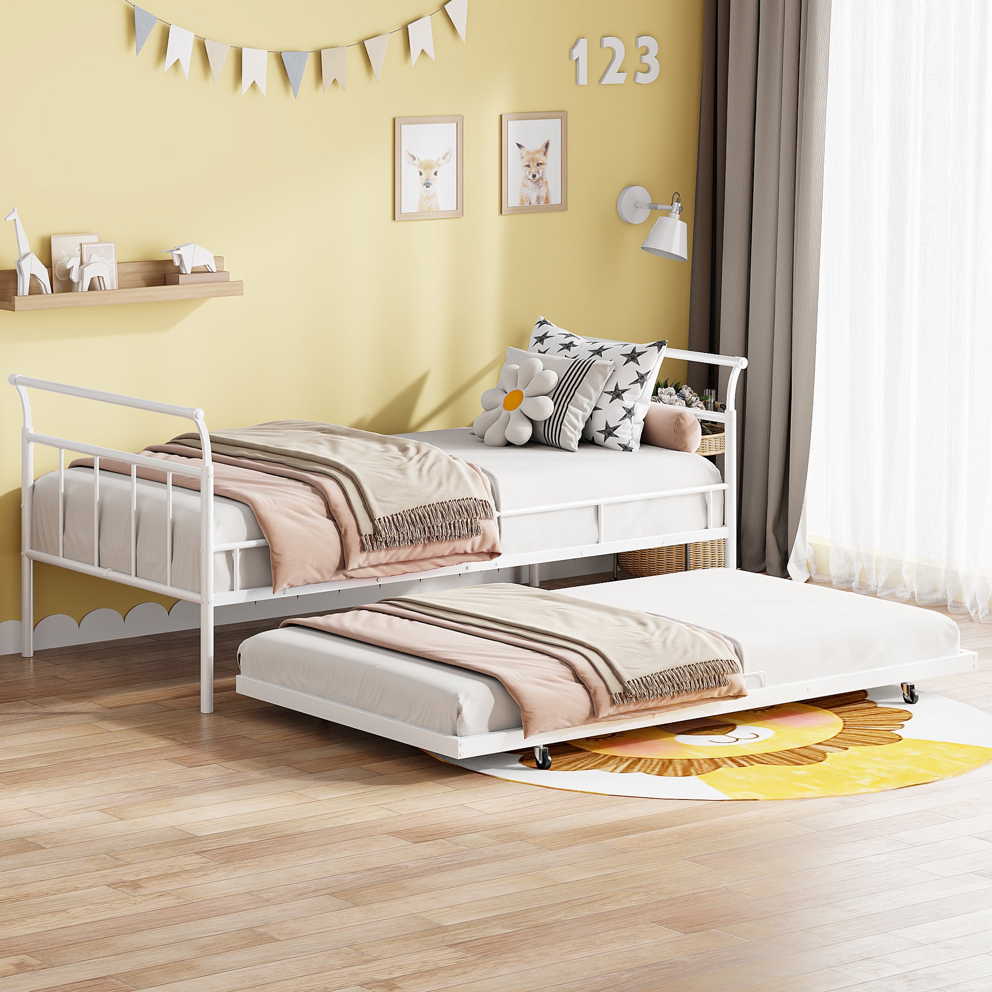 PAPROOS Daybed with Trundle Included