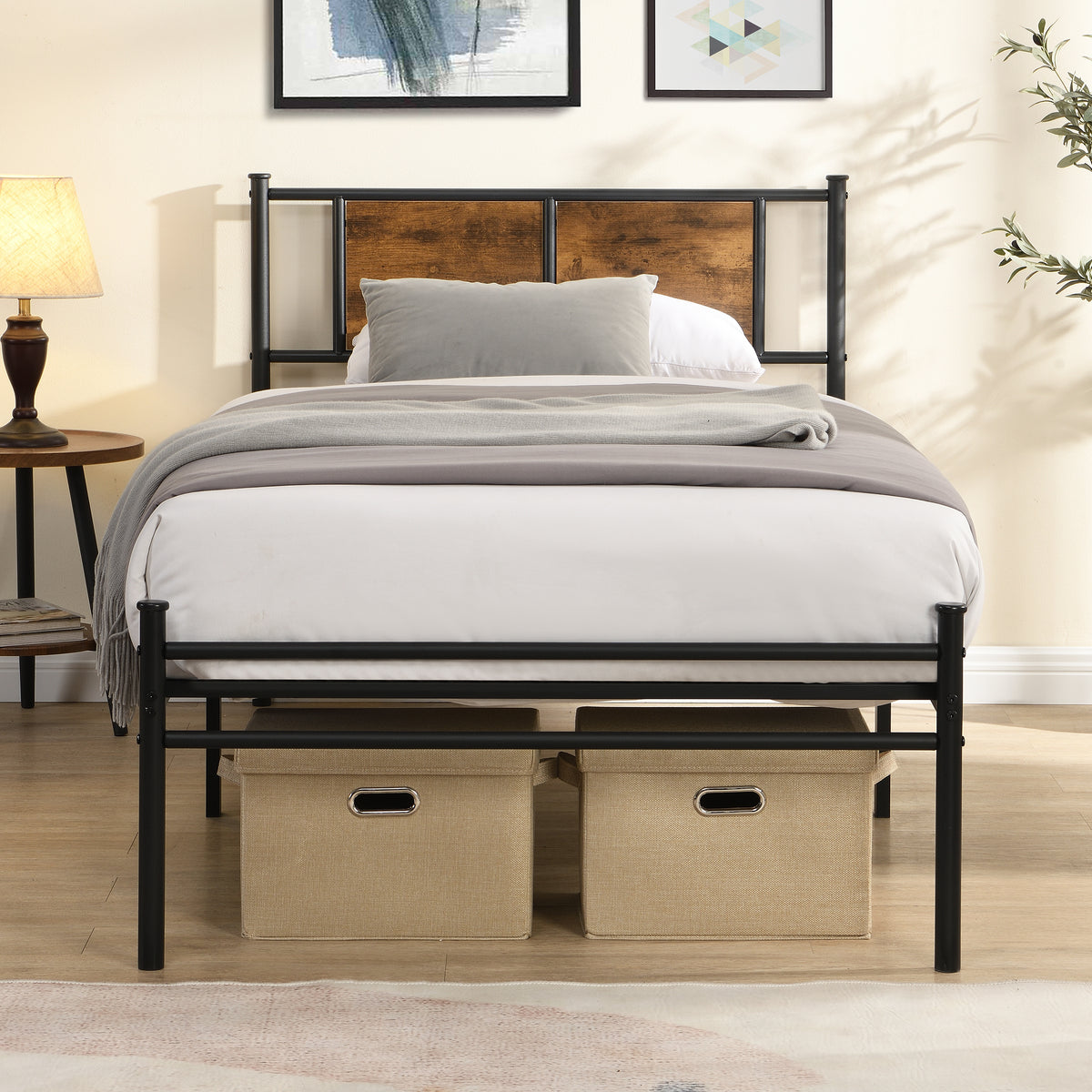 PAPROOS Twin Size Bed Frame
