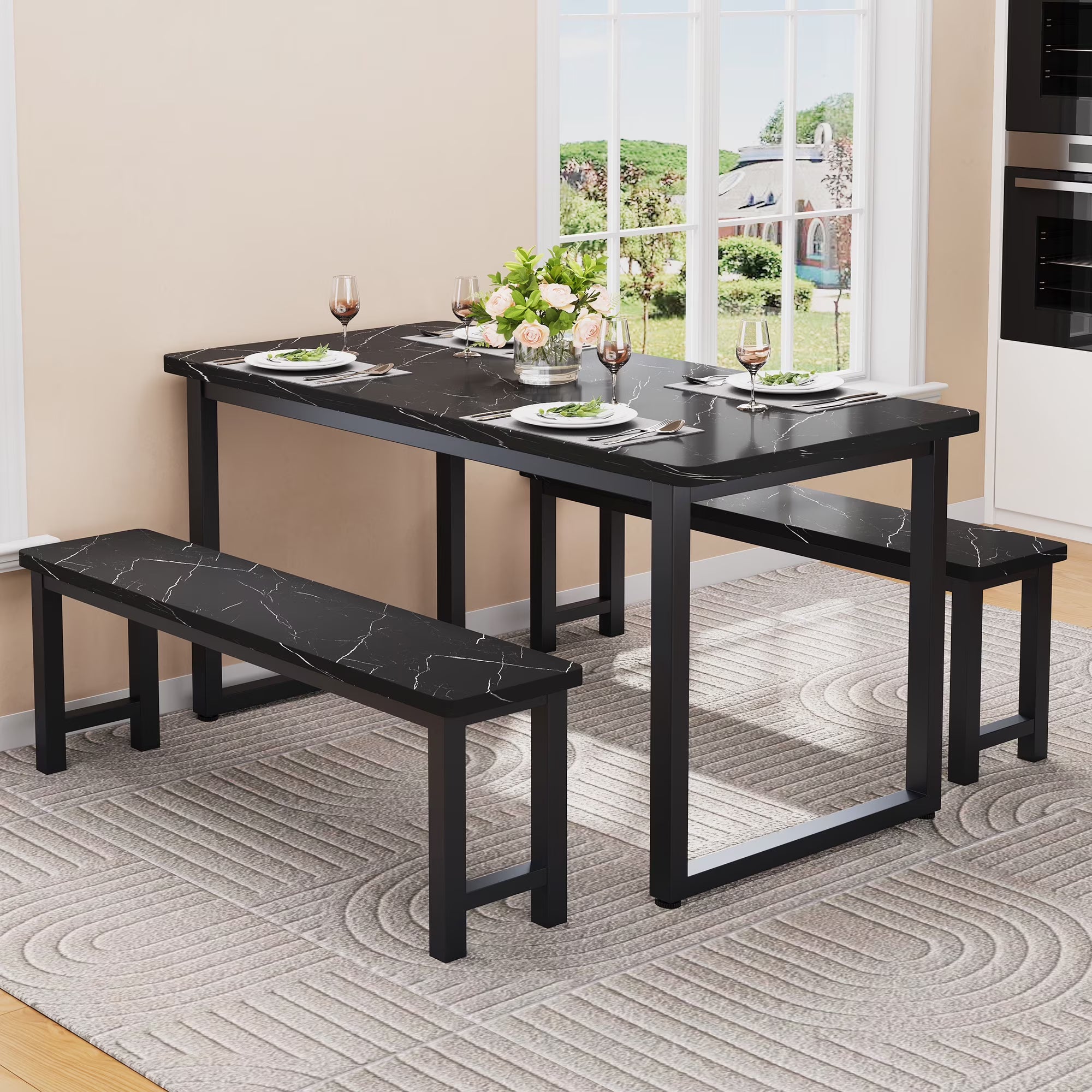 PAPROOS Dining Table Set for 4