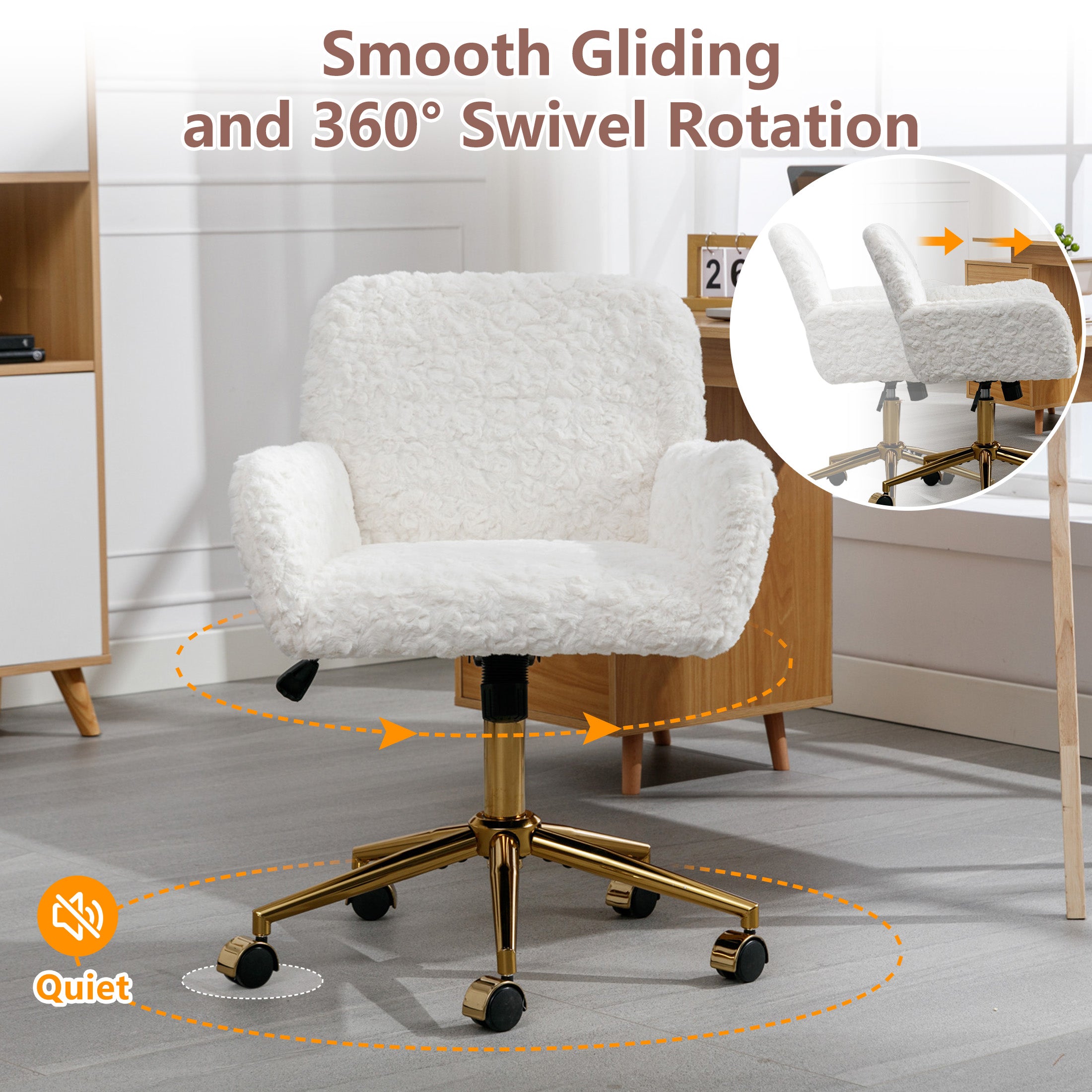 PAPROOS Vanity Chair with Back