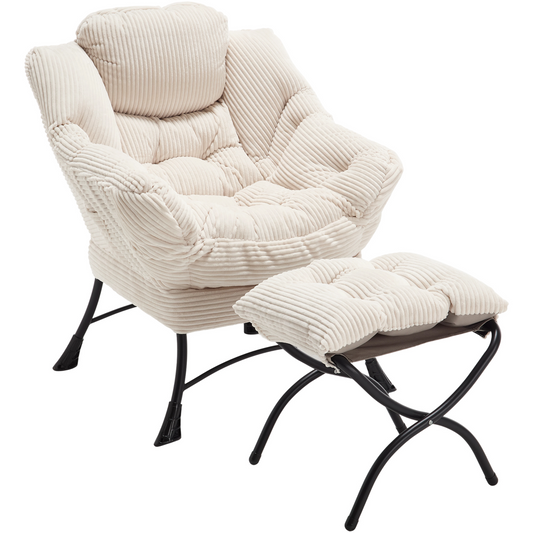 PAPROOS Accent Chair with Ottoman, LJC