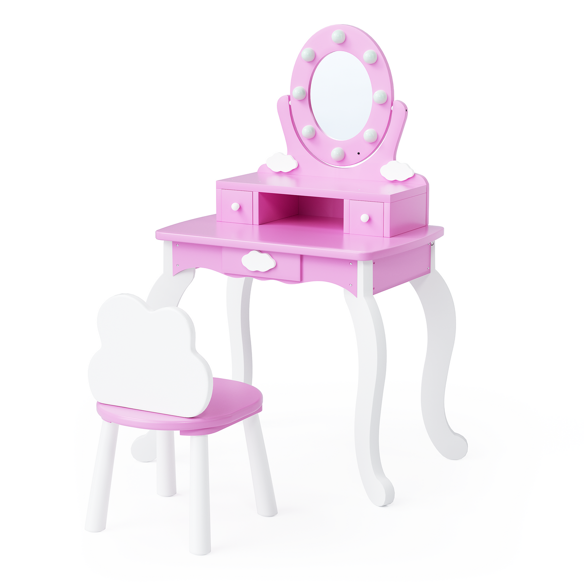 PAPROOS Kids Vanity Set with Mirror