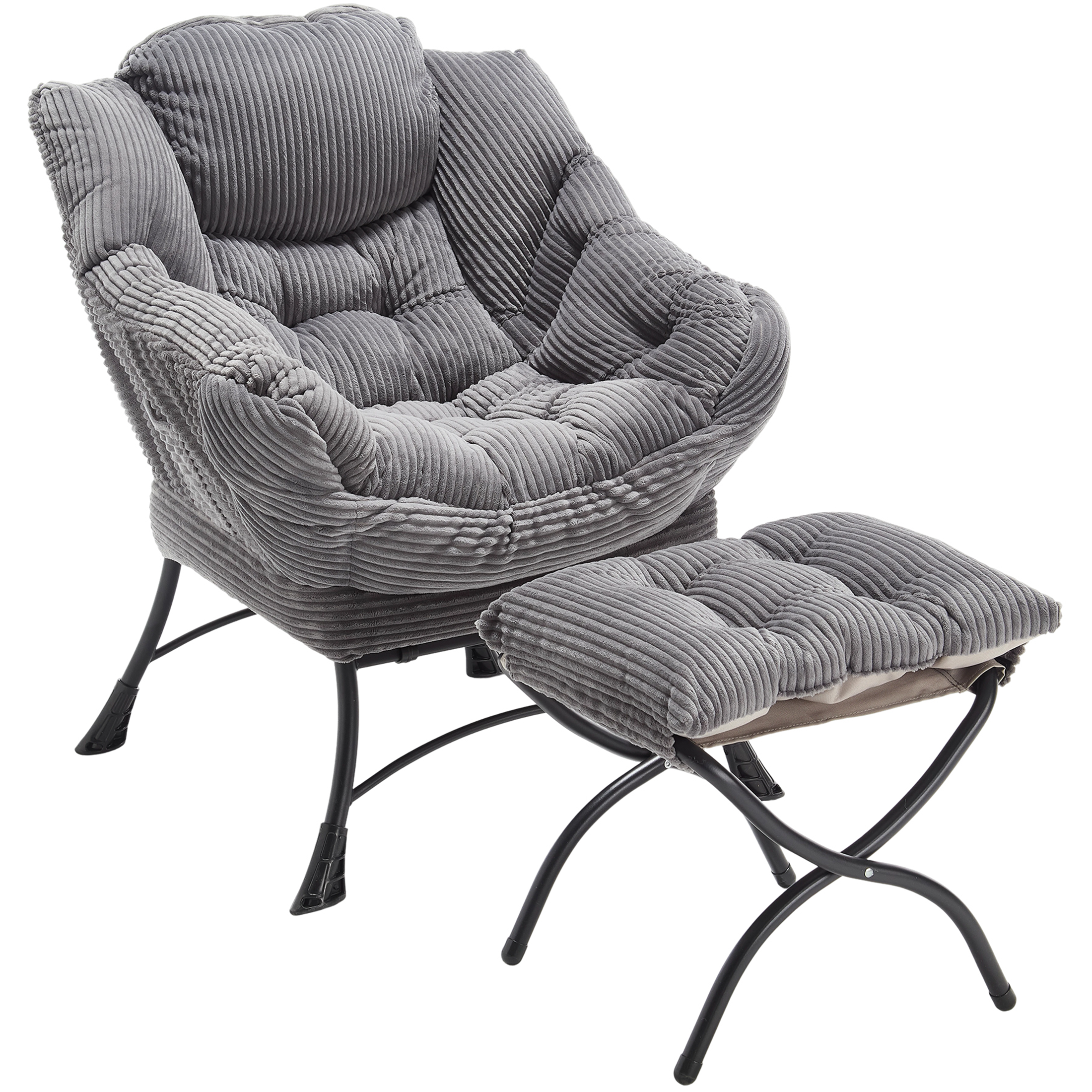 PAPROOS Accent Chair with Ottoman, LJC