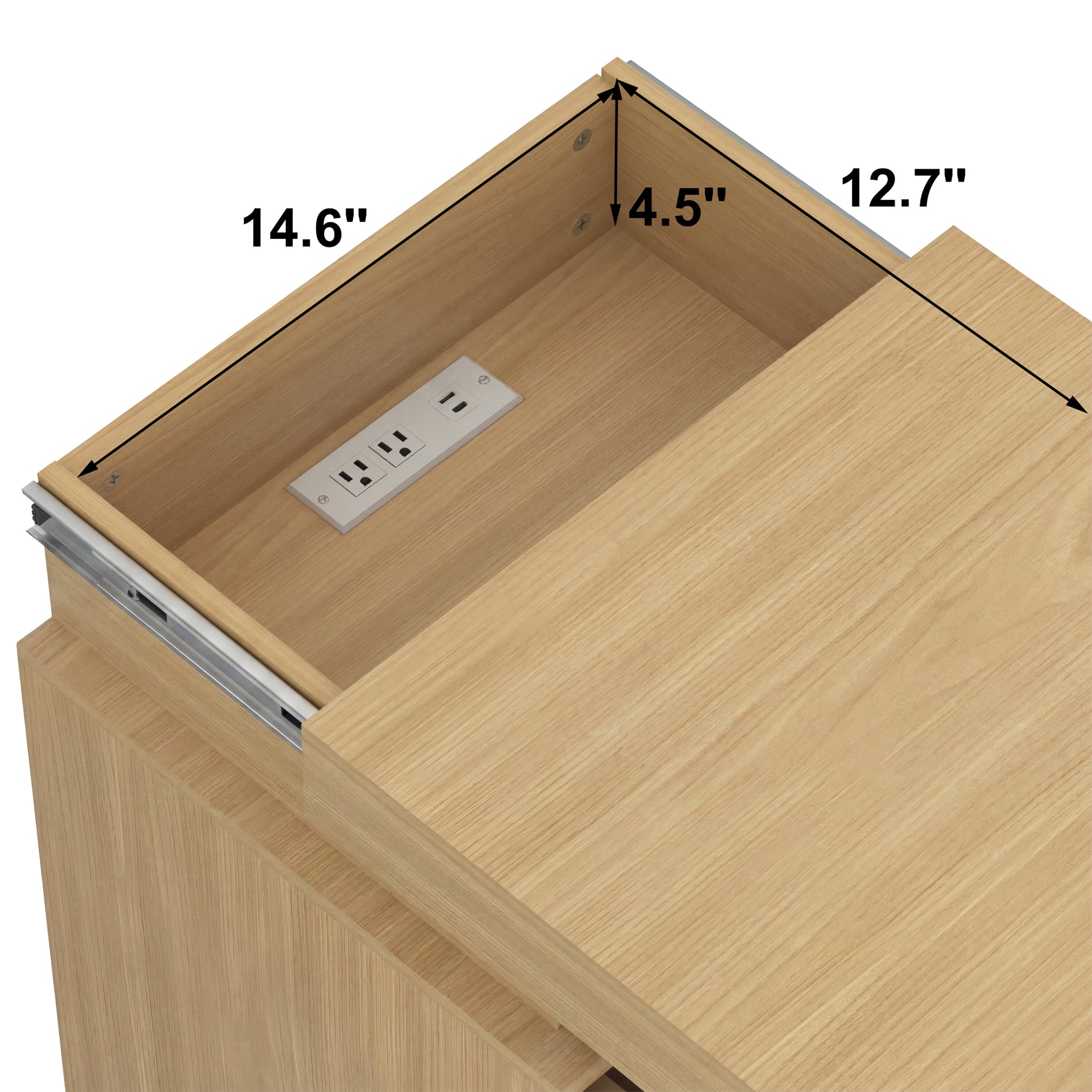 PAPROOS Nightstand Set of 2