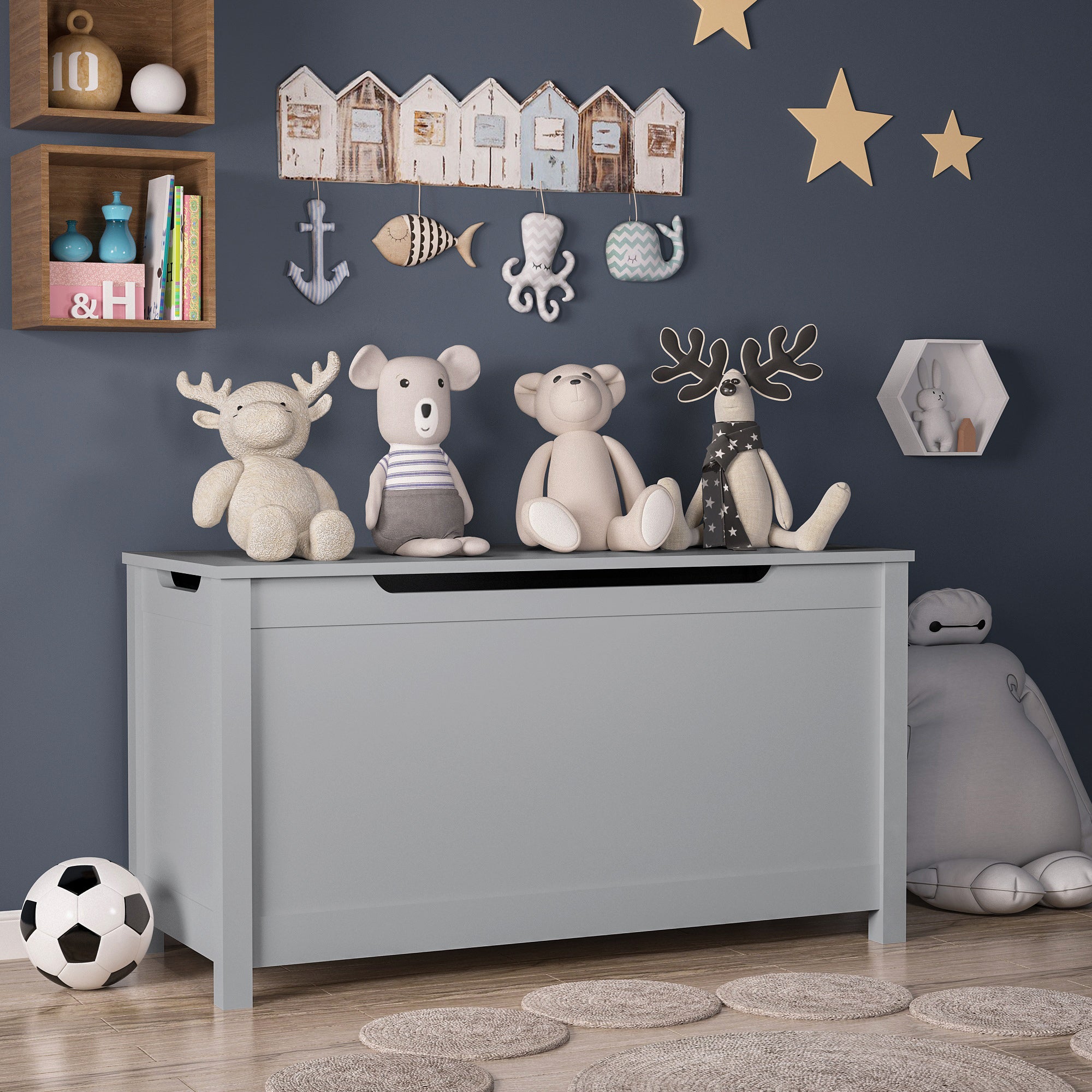 PAPROOS Toy Box for Boys Girls