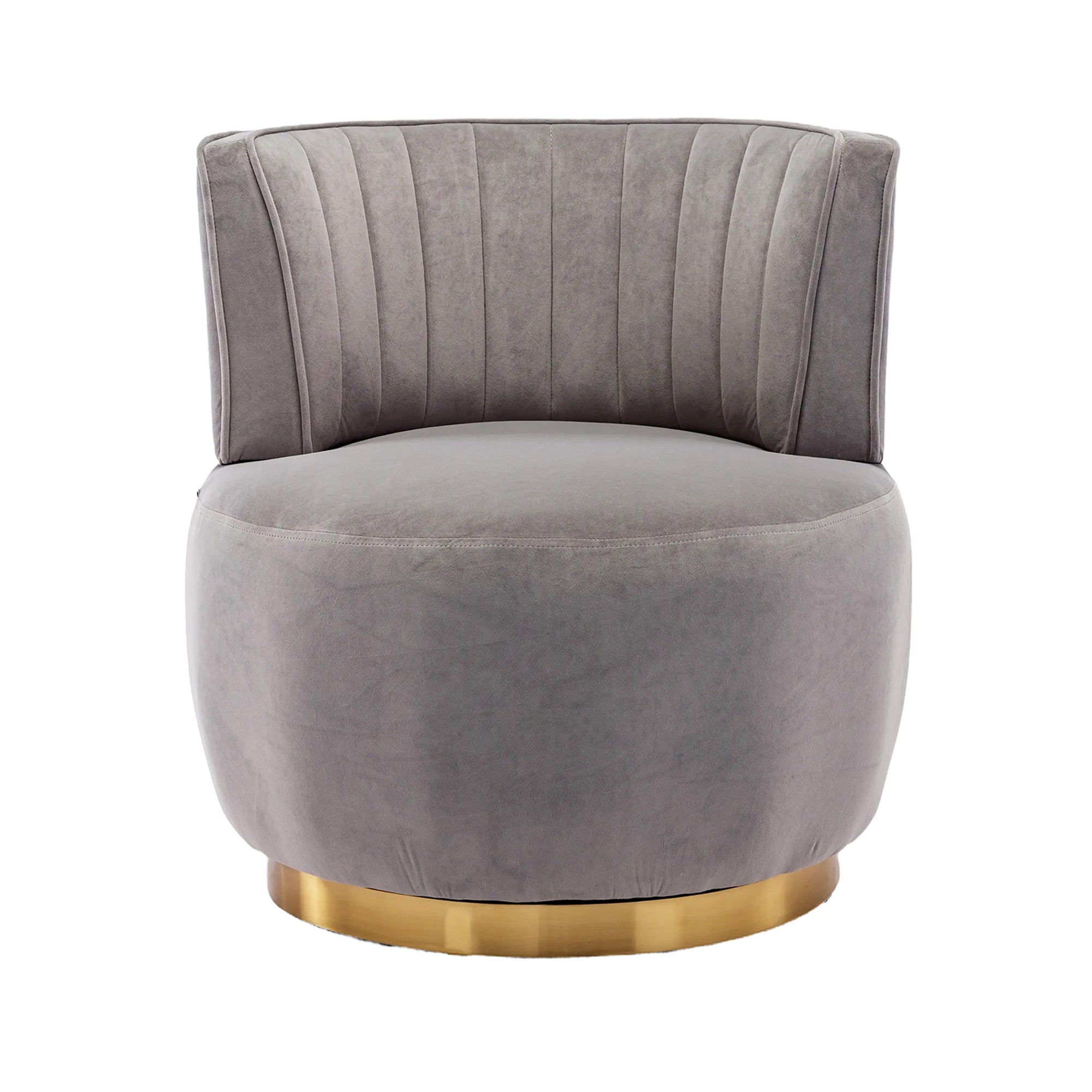 PAPROOS Swivel Accent Chair with Storage and Cat Bed Stool
