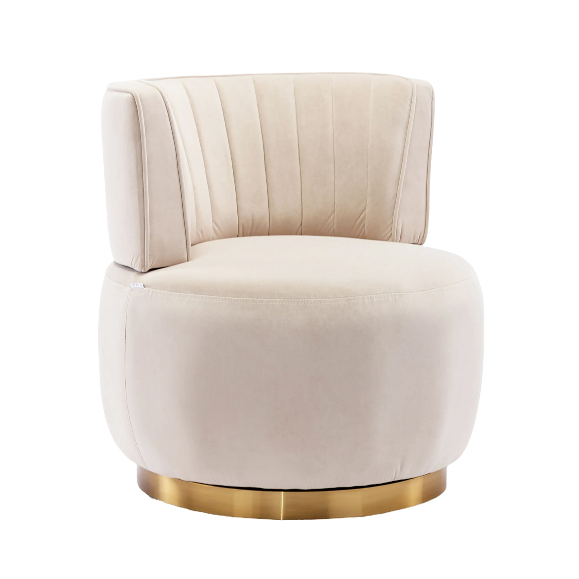 PAPROOS Swivel Accent Chair with Storage and Cat Bed Stool