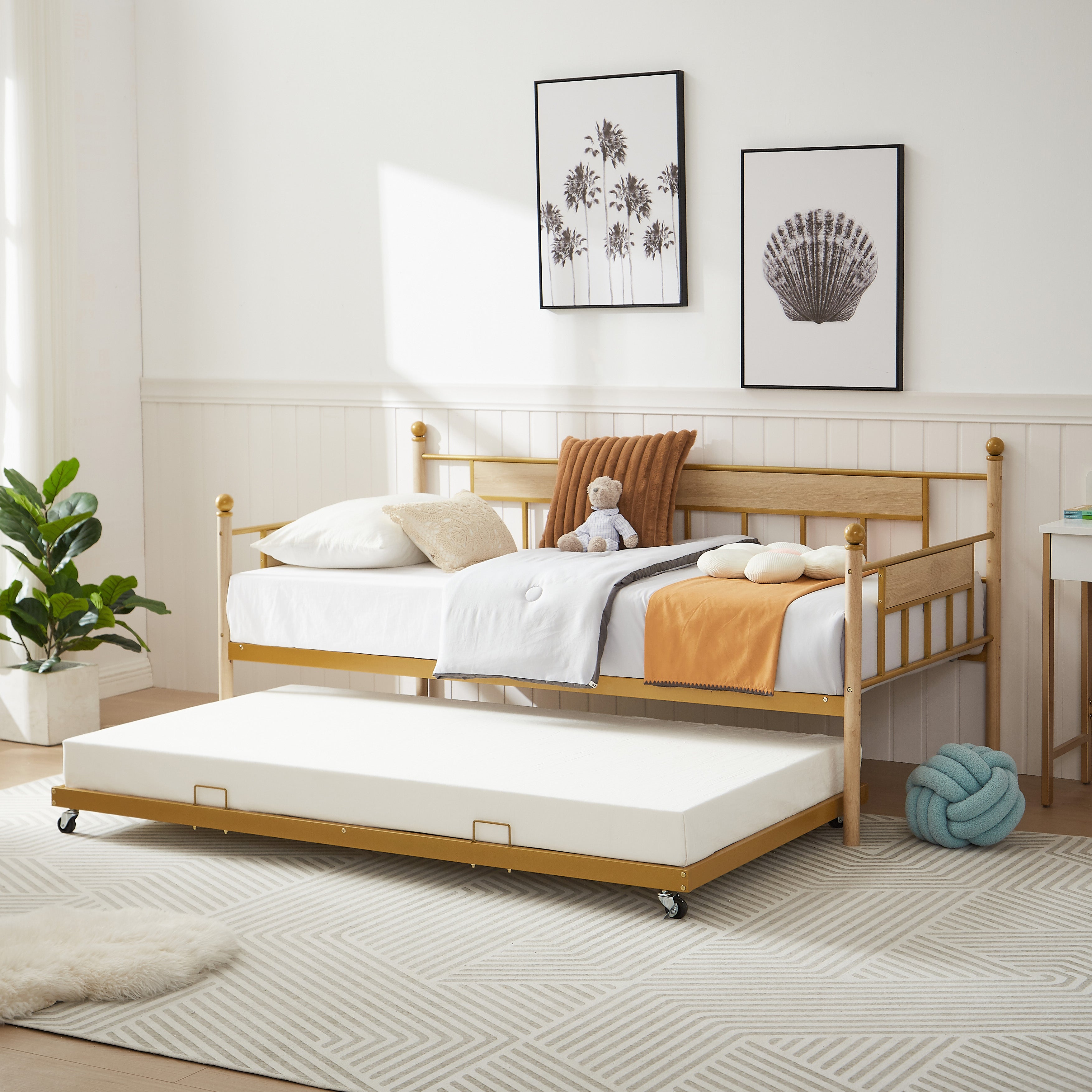 PAPROOS Daybed with Trundle Included