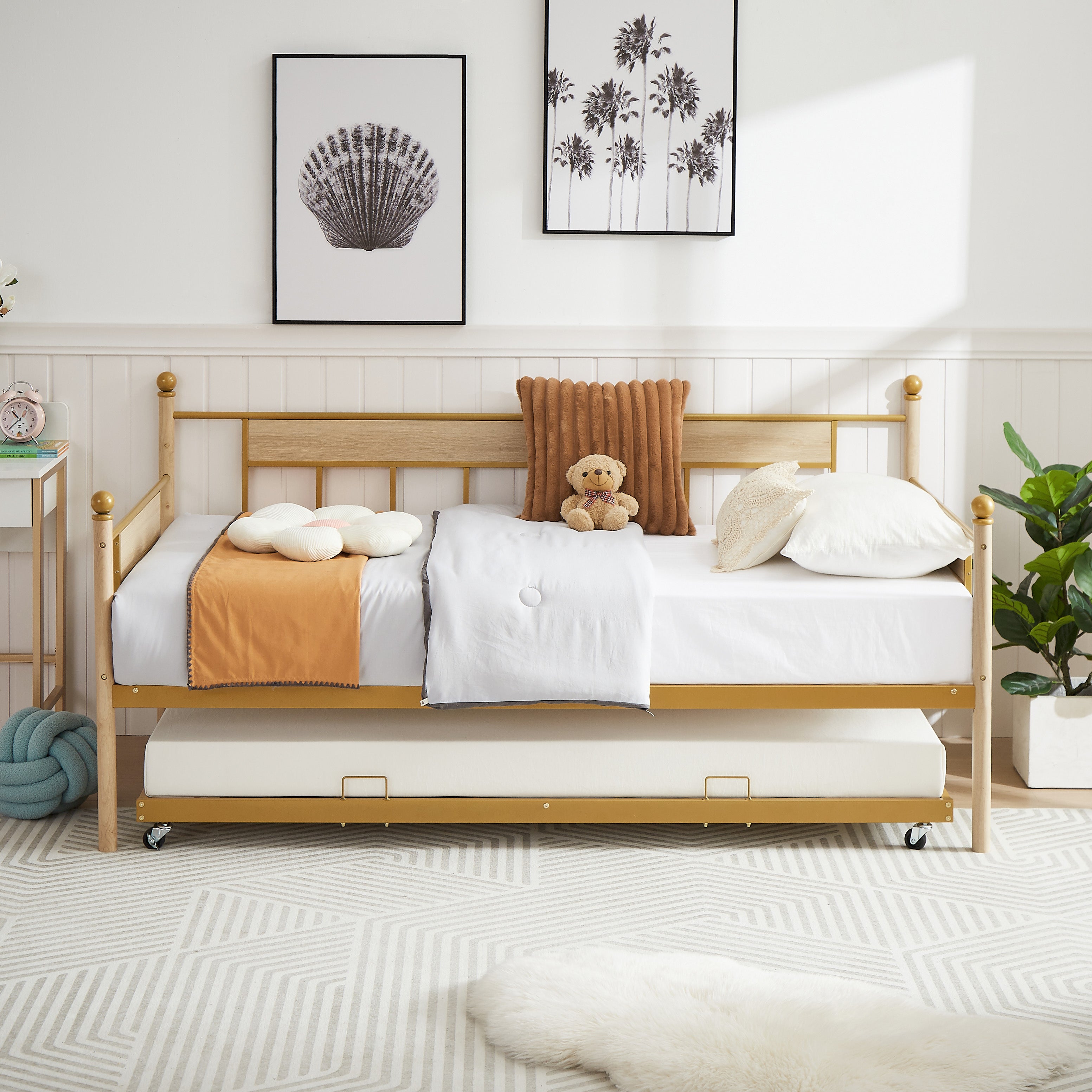 PAPROOS Daybed with Trundle Included
