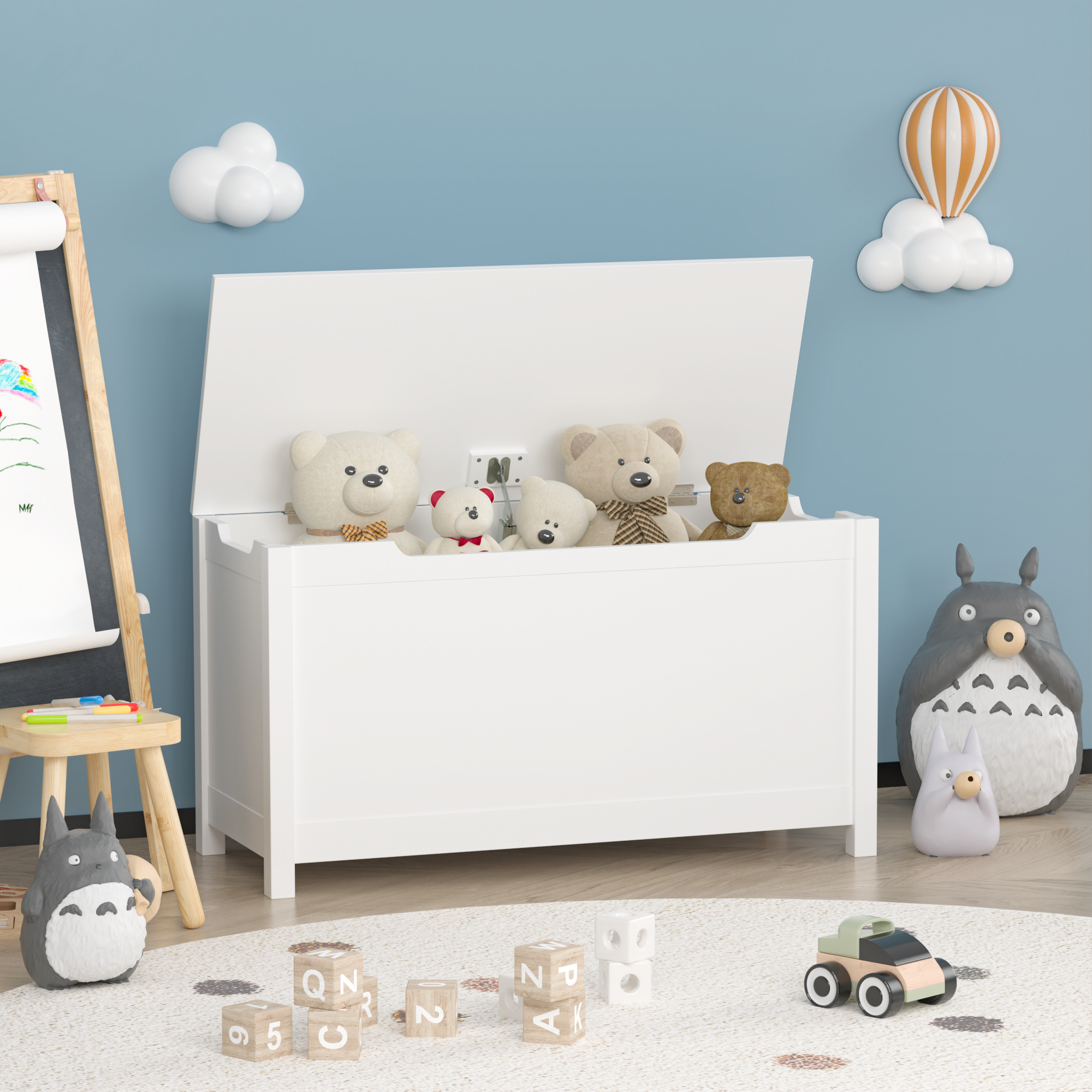 PAPROOS Toy Box for Boys Girls