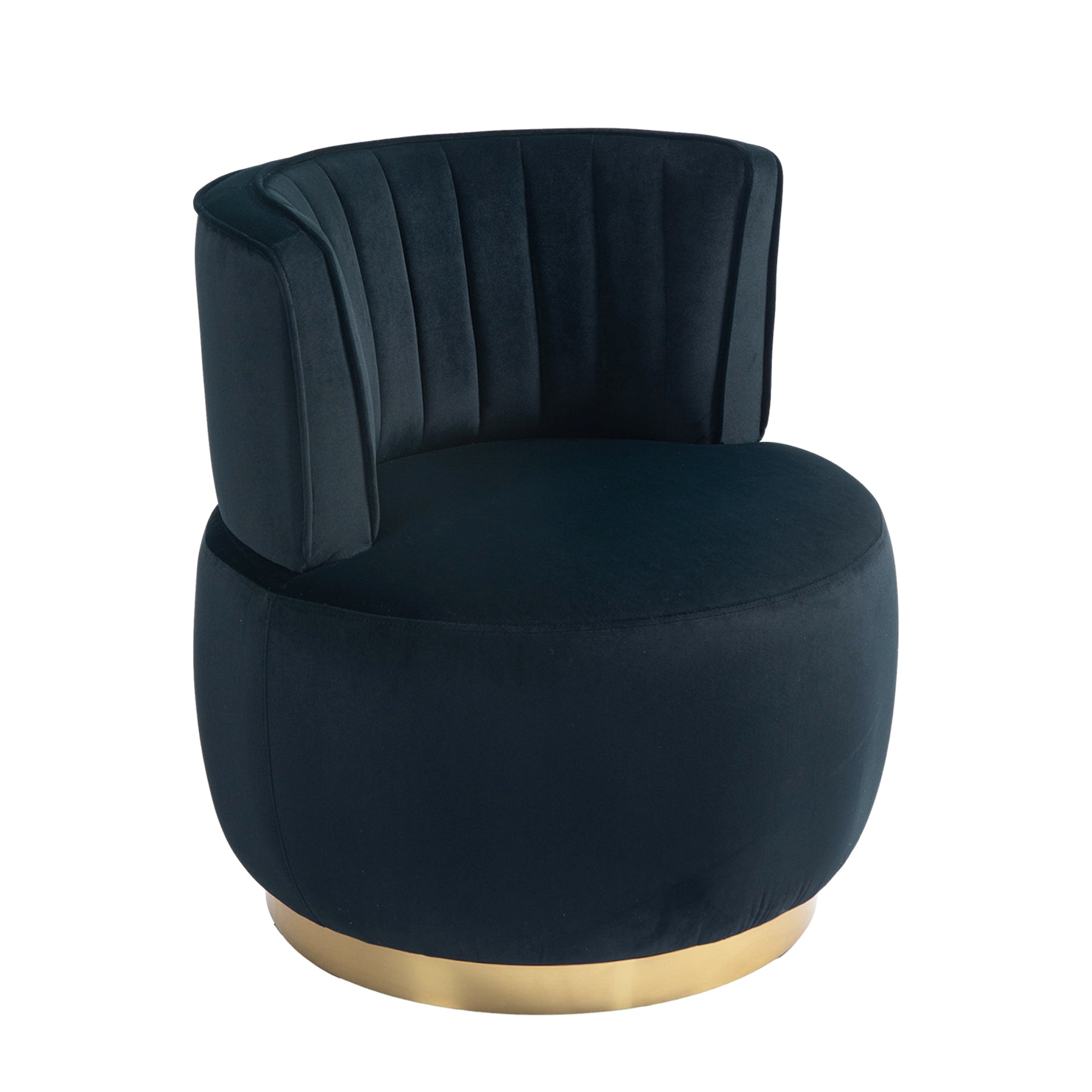 PAPROOS Swivel Accent Chair with Storage and Cat Bed Stool