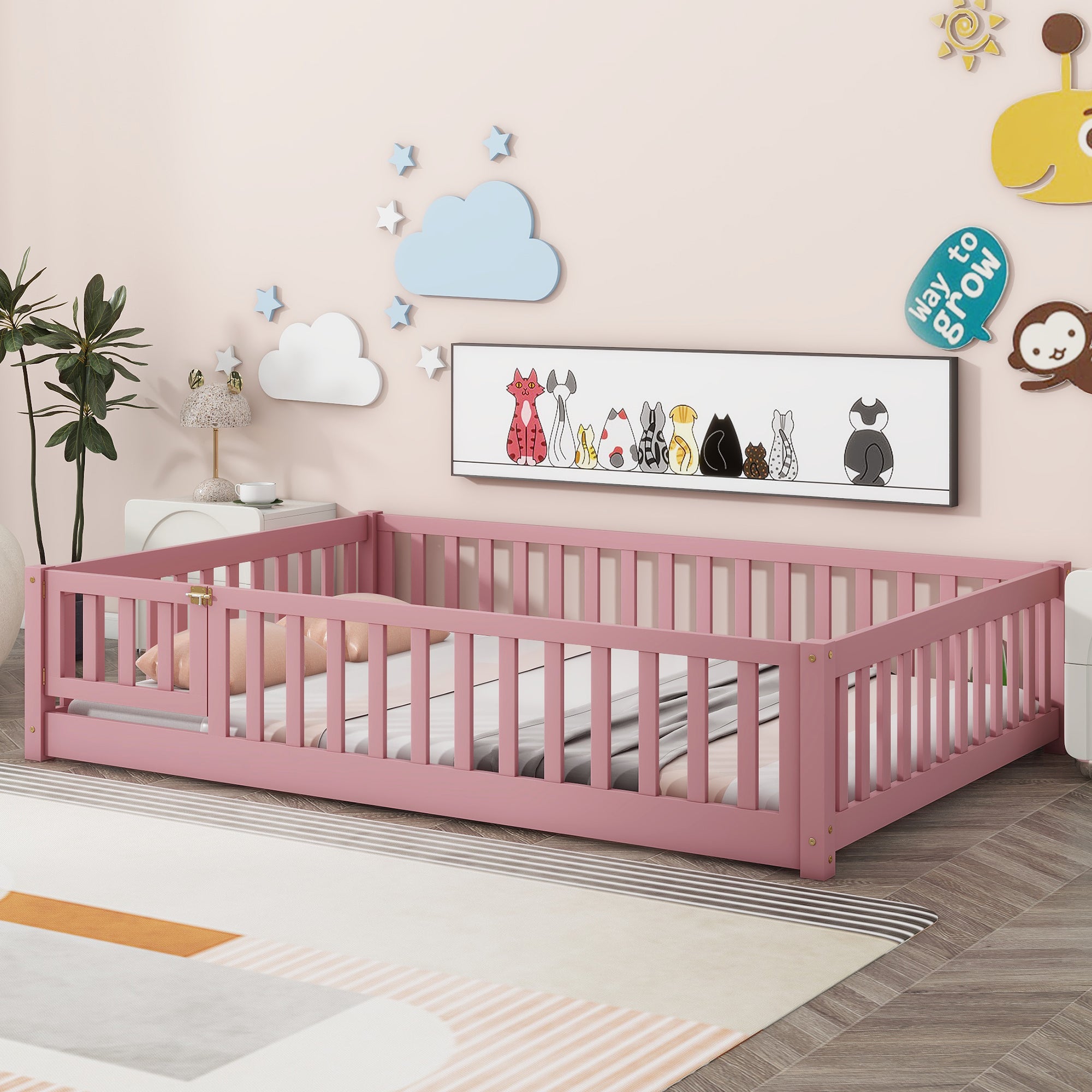 PAPROOS Wood Montessor Floor Bed