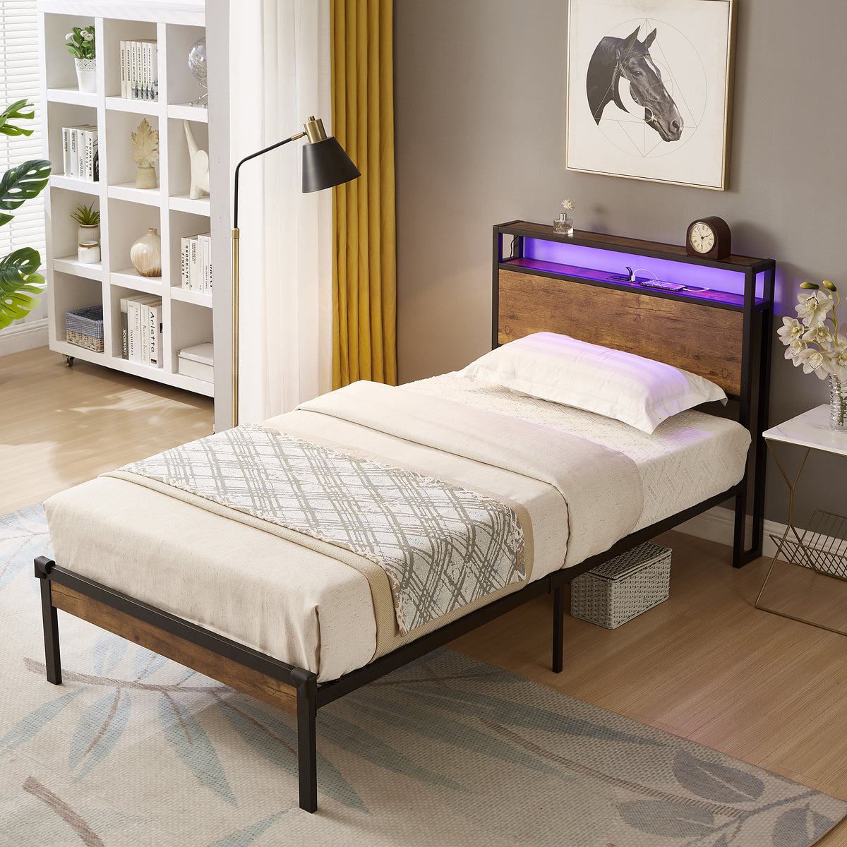 PAPROOS Twin Size Bed Frame