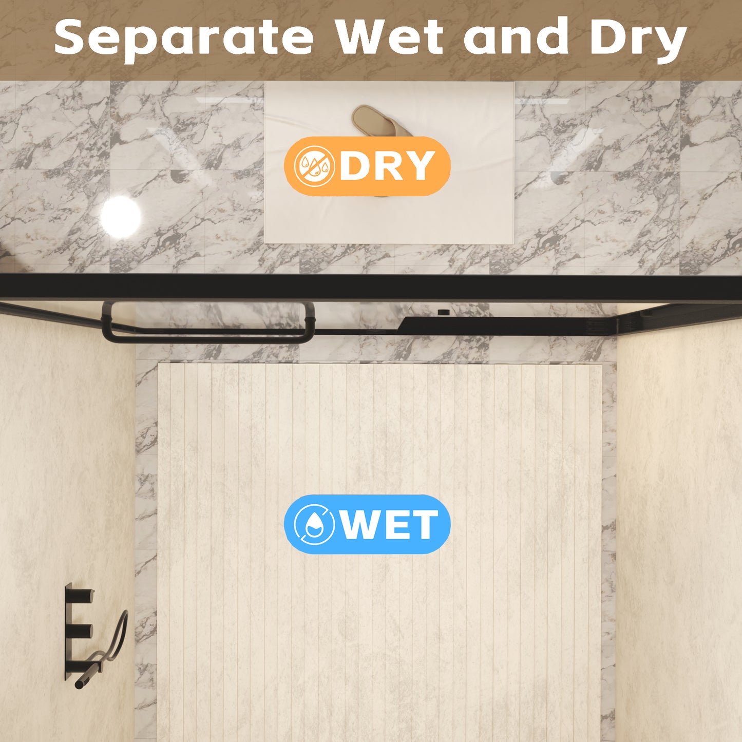 PAPROOS 56"-60" W x 72" H Double Sliding Shower Door, Modern Tub Door with Aluminum Frame, Bathtub Door with 1/4” (6 mm) Clear Tempered Glass, Stainless Steel Handle, SGCC Certified, Matte Black