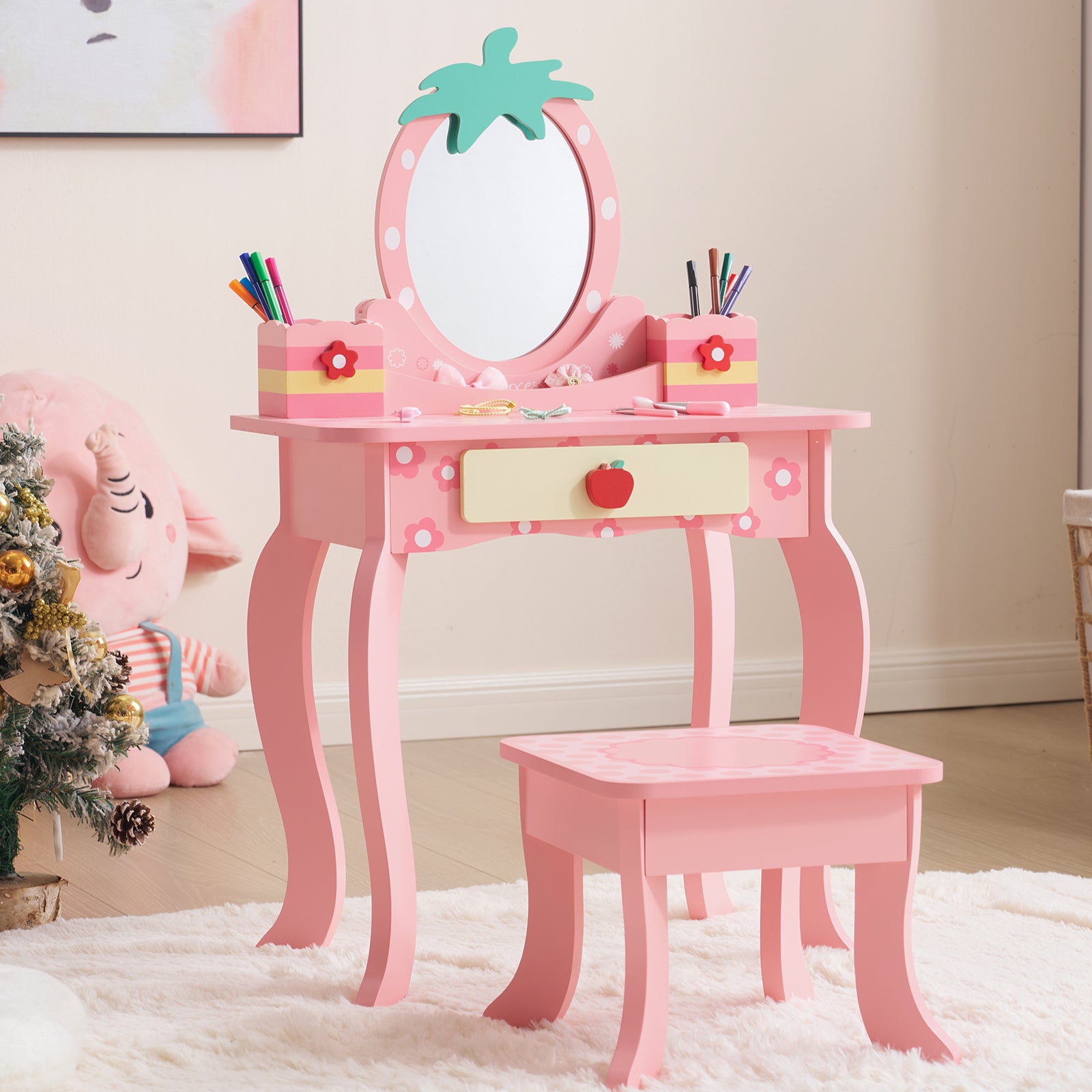 PAPROOS Kids Vanity Set with Mirror