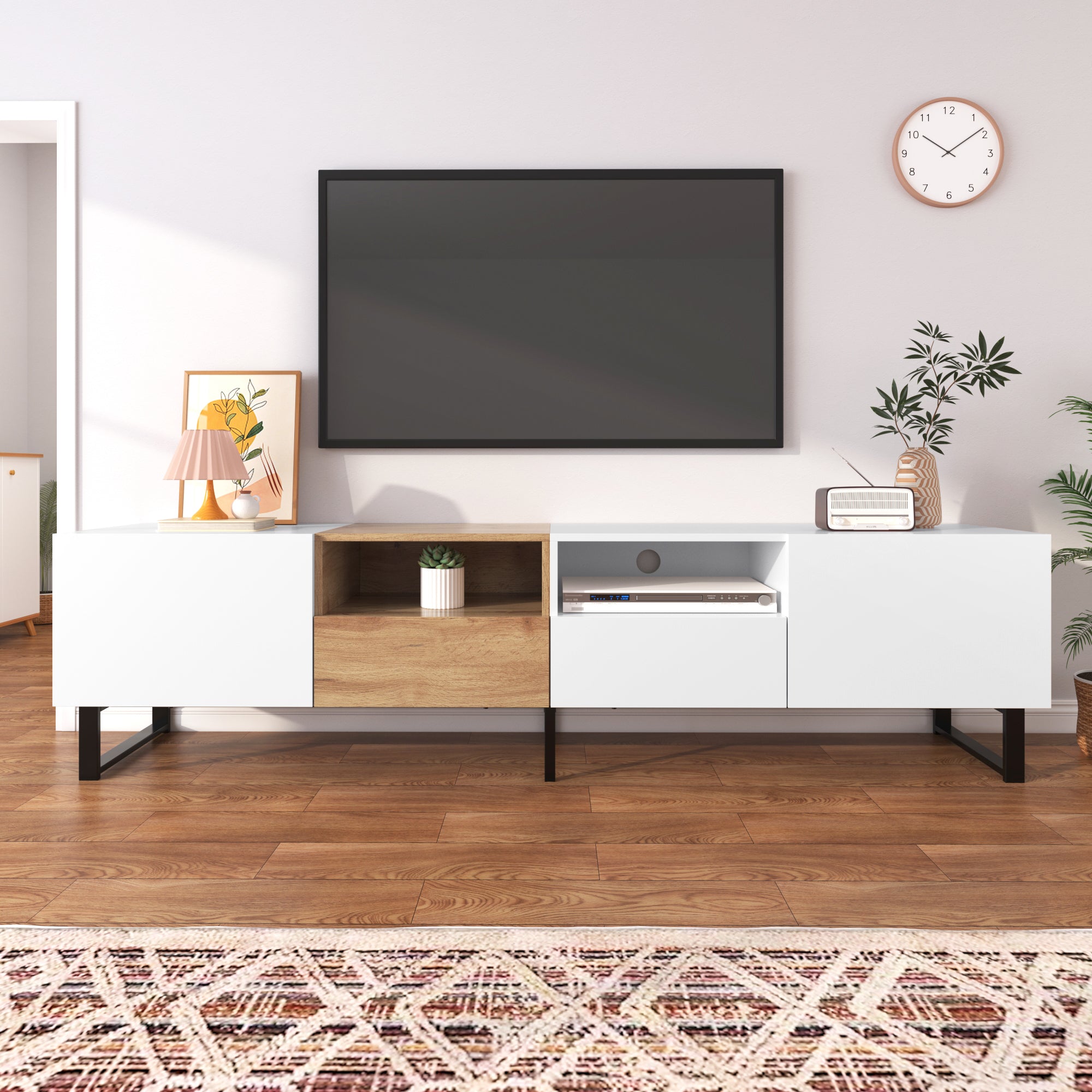 PAPROOS TV Stand for 75 Inch TV