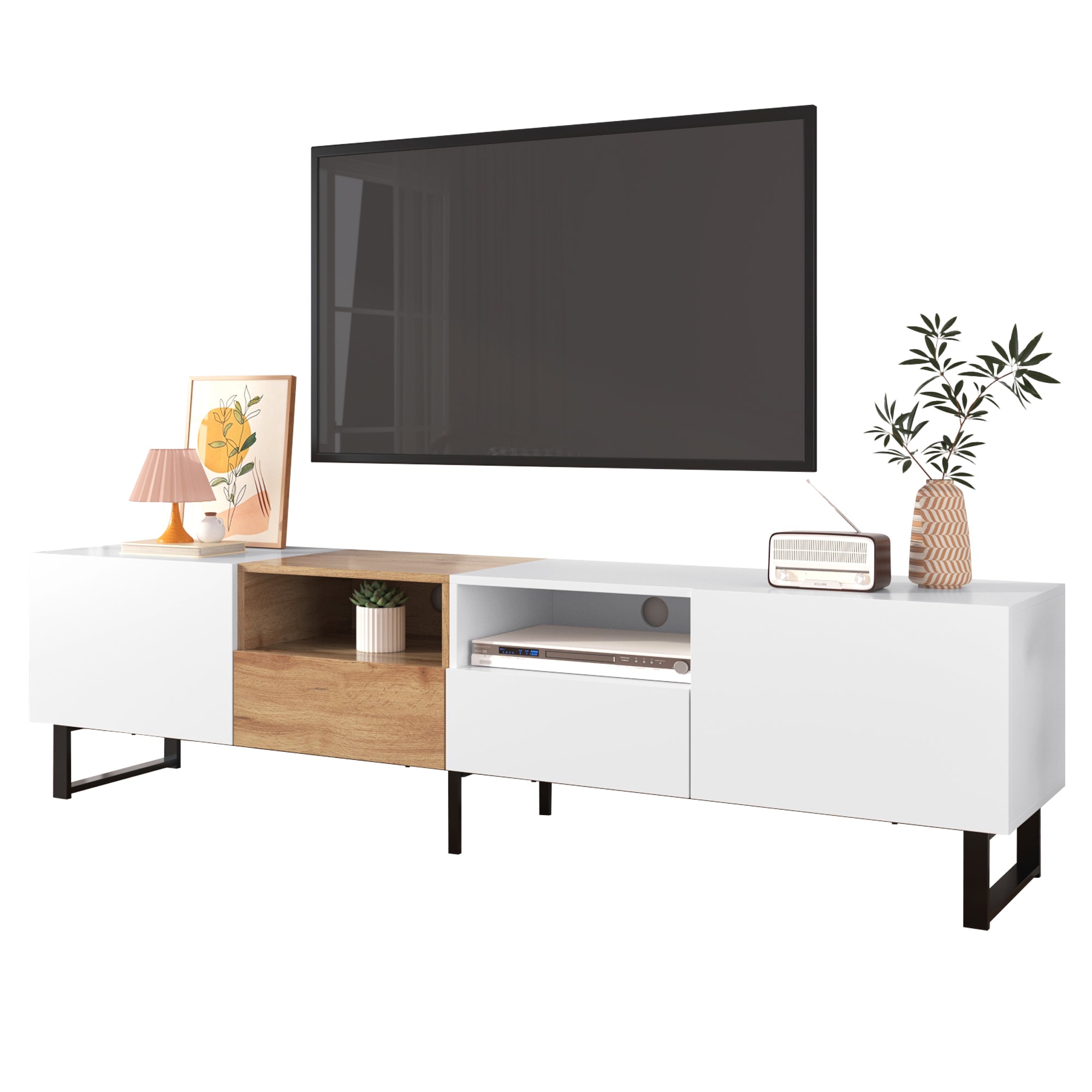 PAPROOS TV Stand for 80-85 Inch TV