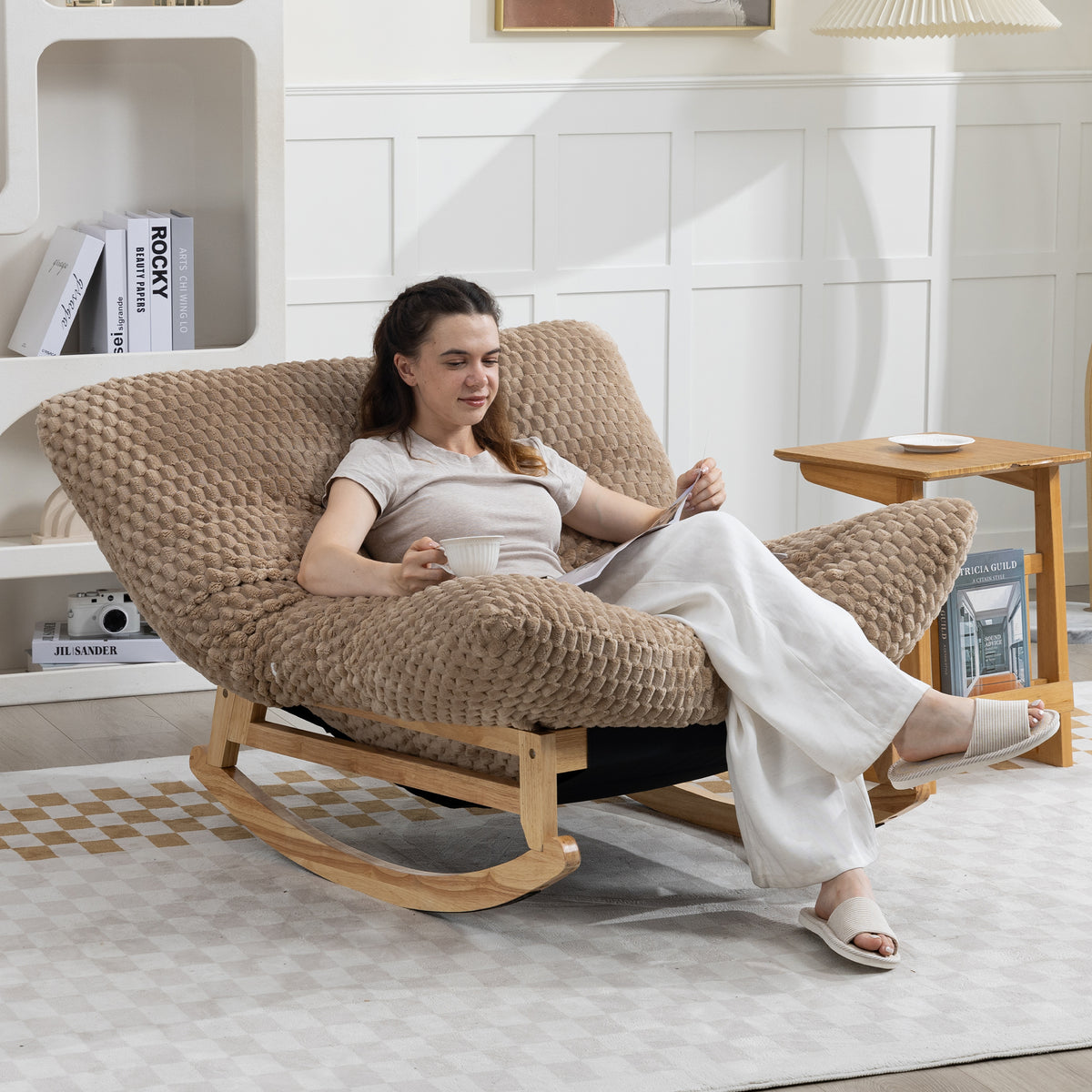 PAPROOS Oversized Rocking Chair for Adults
