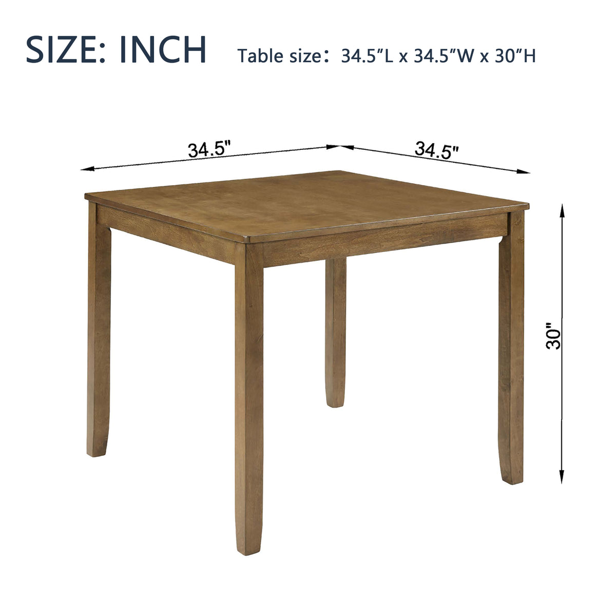 PAPROOS Solid Wood Dining Table