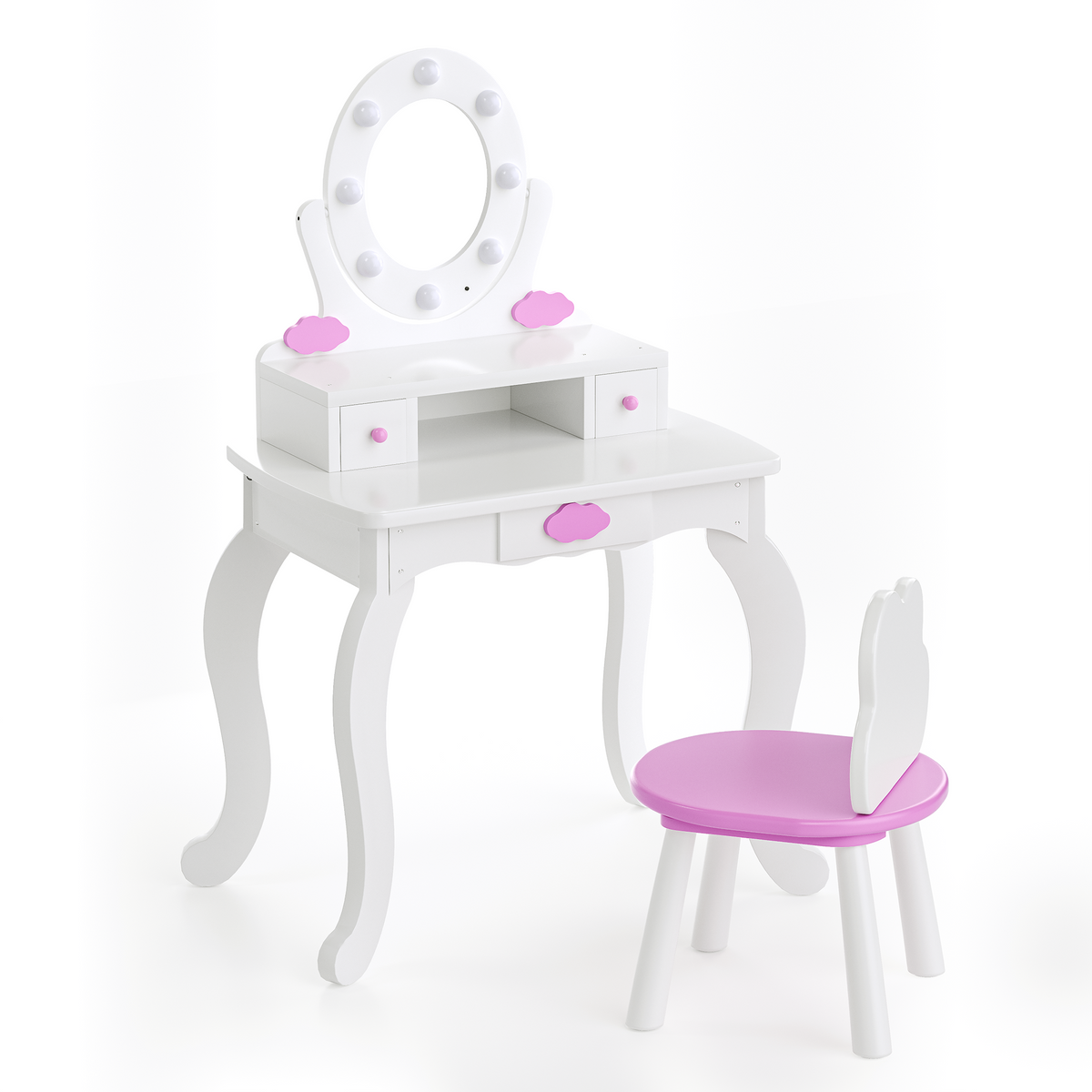 PAPROOS Kids Vanity Set with Mirror
