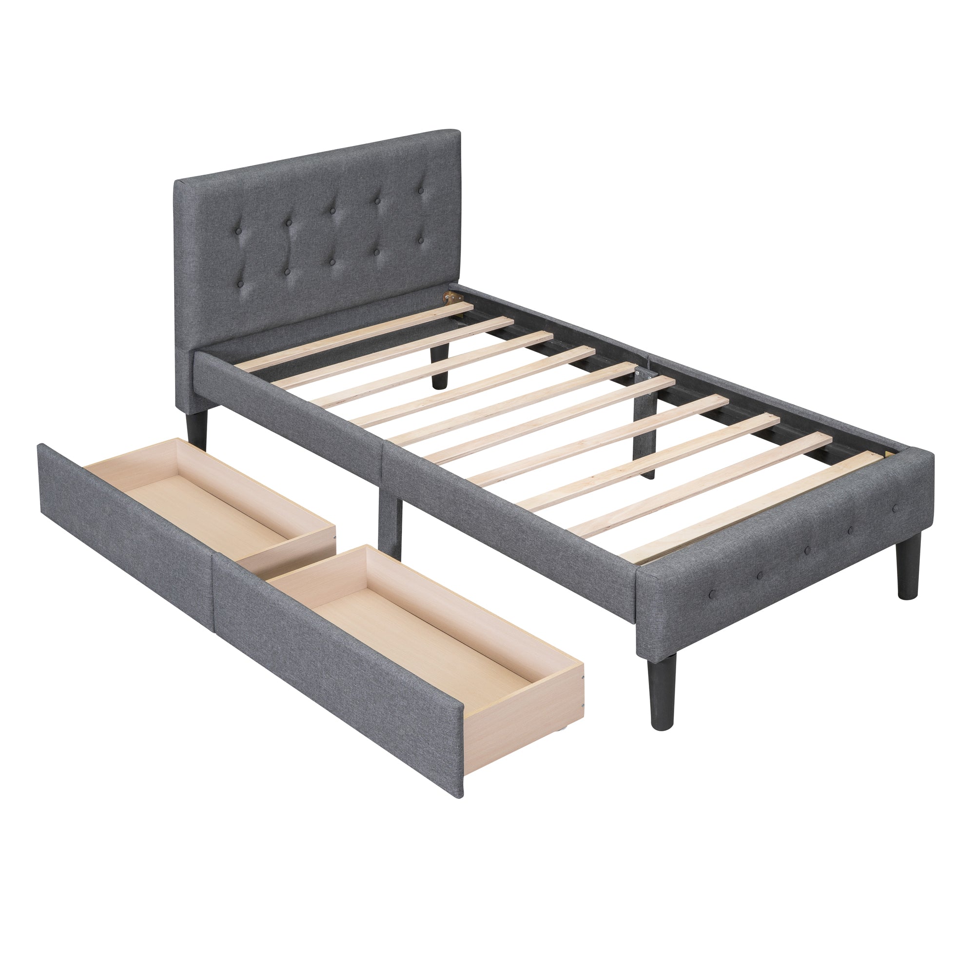 paproos Upholstered Platform Bed with Storage