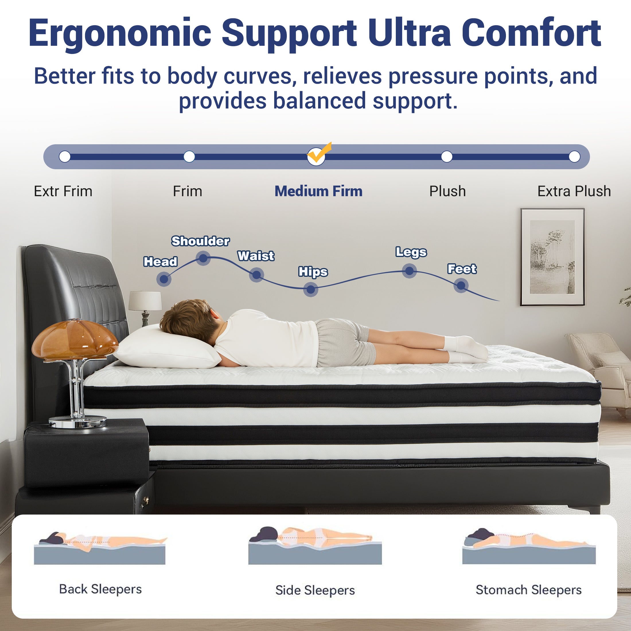12 inch Twin Mattress, Gel Memory Foam Hybrid Mattress in a Box, Individual Pocket Spring Mattress, Medium Firm, CertiPUR-US Certified, Sleep Support & Pressure Relief, Grey