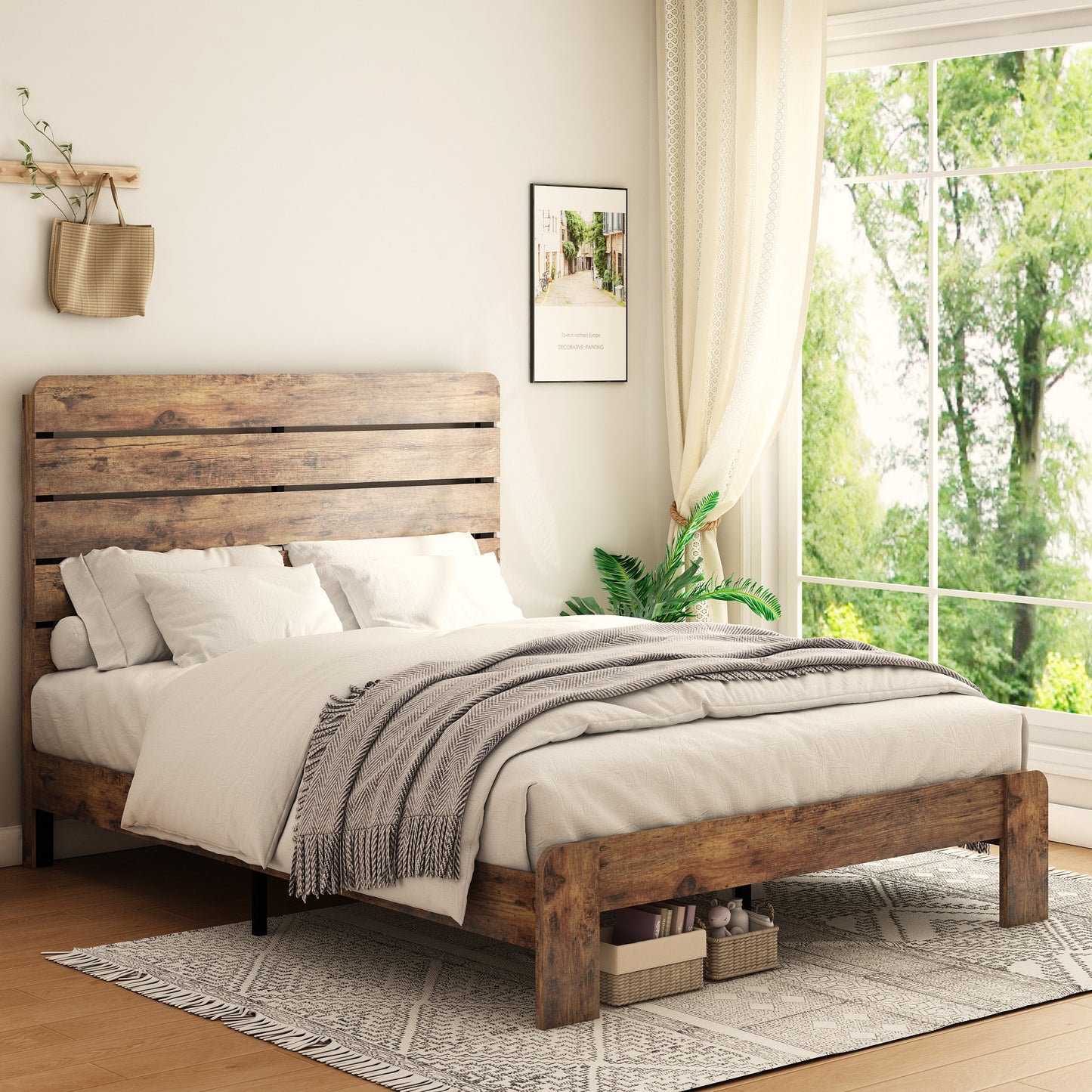 PAPROOS Full Size Bed Frame