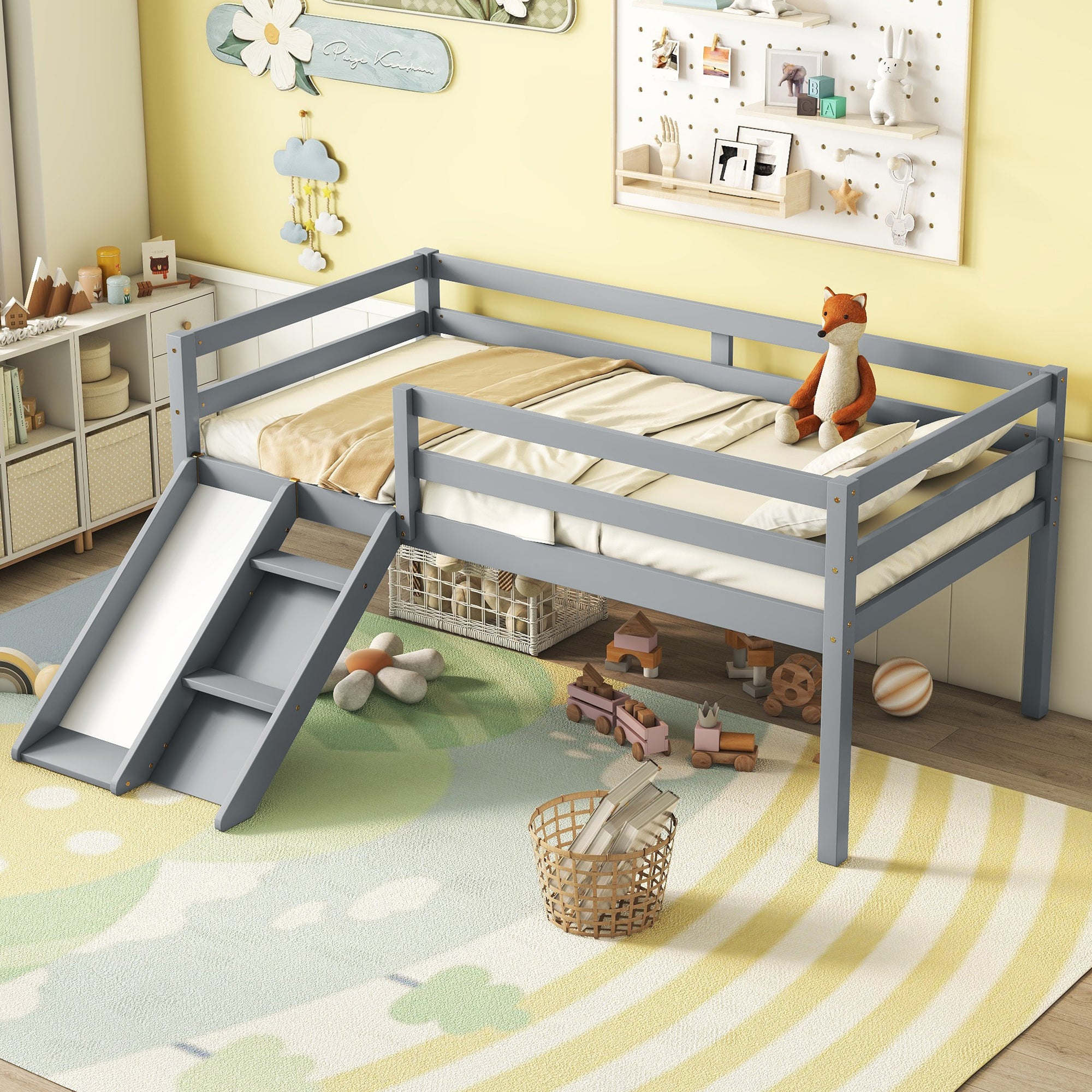 PAPROOS Loft Bed with Slide