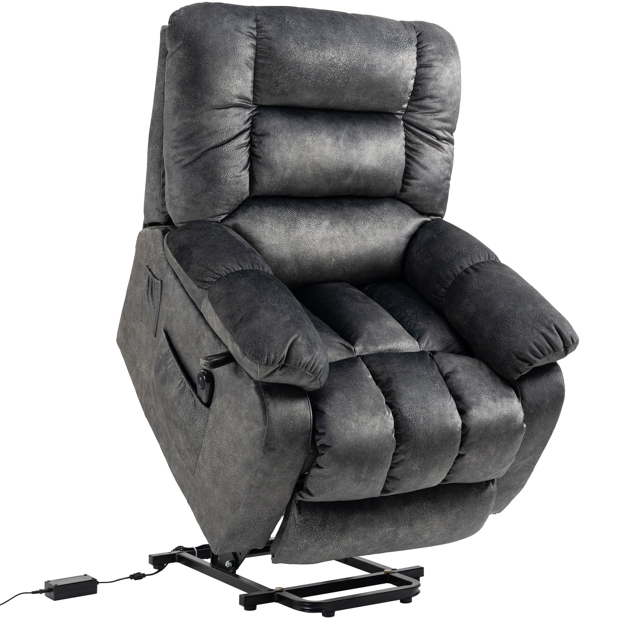PAPROOS Recliner Chair, Electric Power Lift Recliner with Heat Therapy and Massage Function