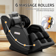 Massage Chair Recliner, Zero Gravity with Full Body Air Pressure, Shiatsu 4D Recliner with Heated Bluetooth Foot Roller Airbags Kneading