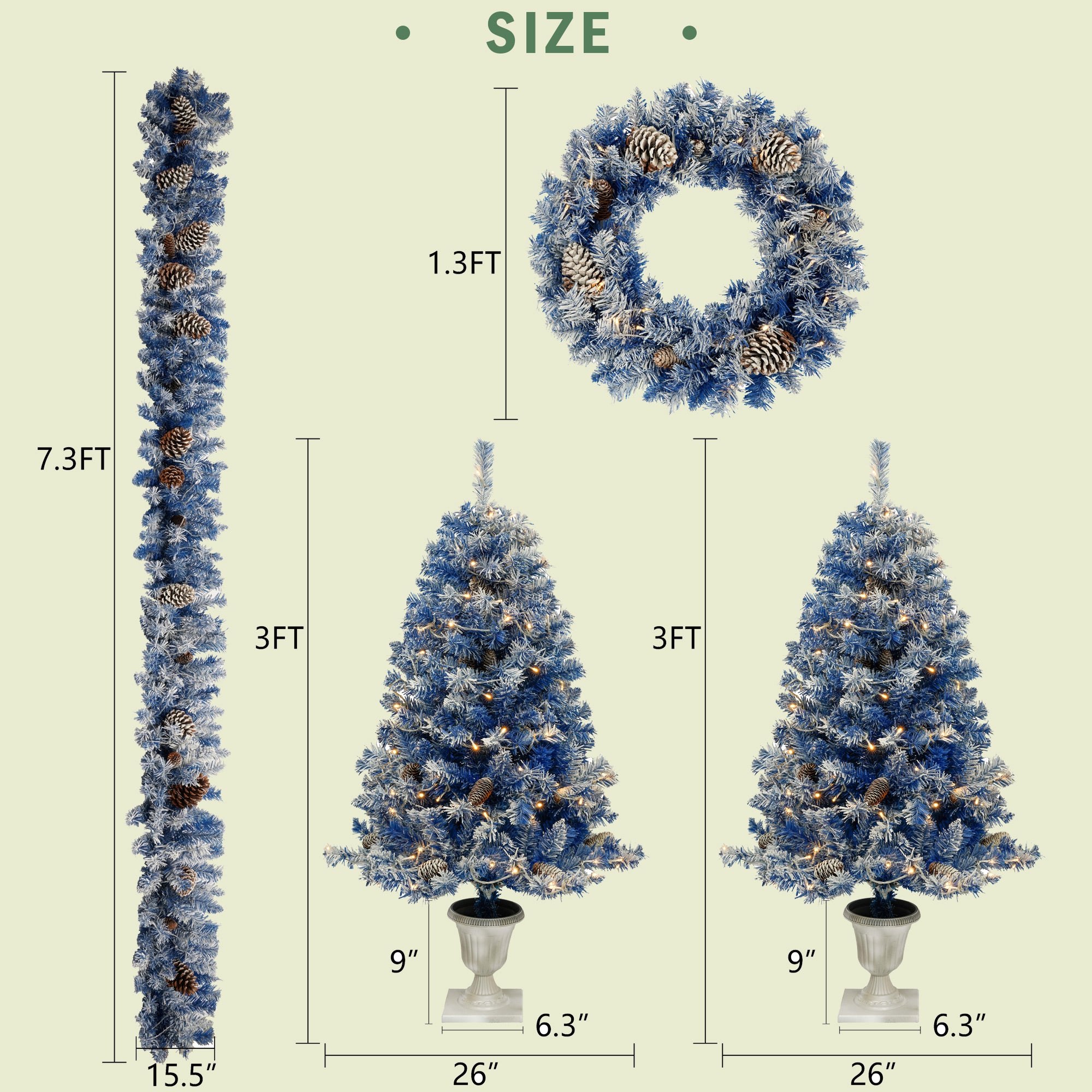 Paproos Christmas Decorations 4-Piece Set