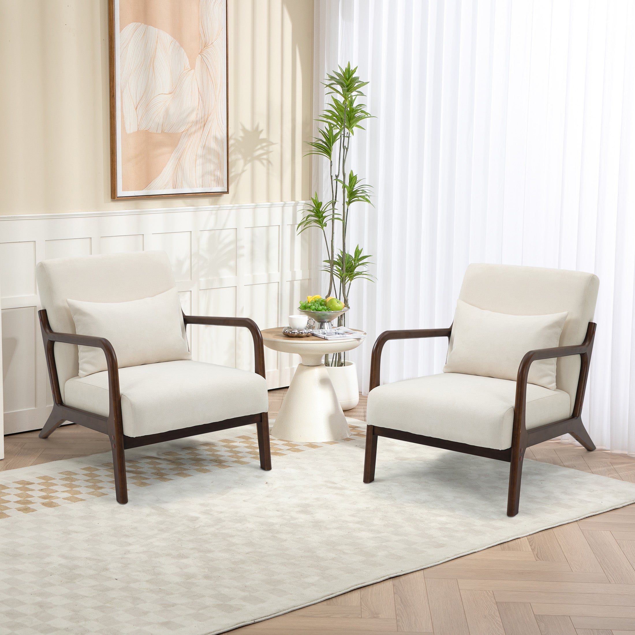 PAPROOS Mid-Century Modern Accent Chair