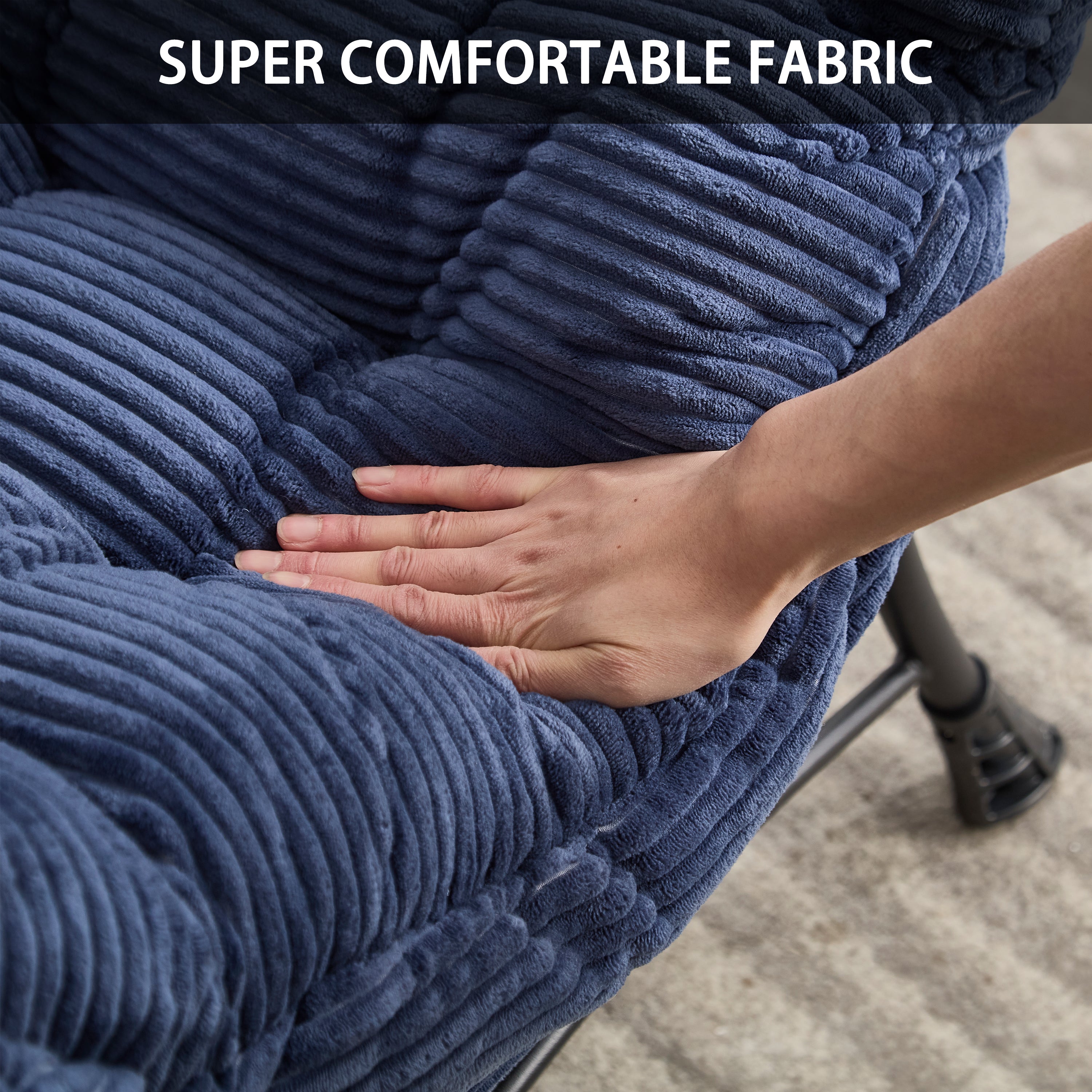 PAPROOS Lazy Chair with Foldable Ottoman