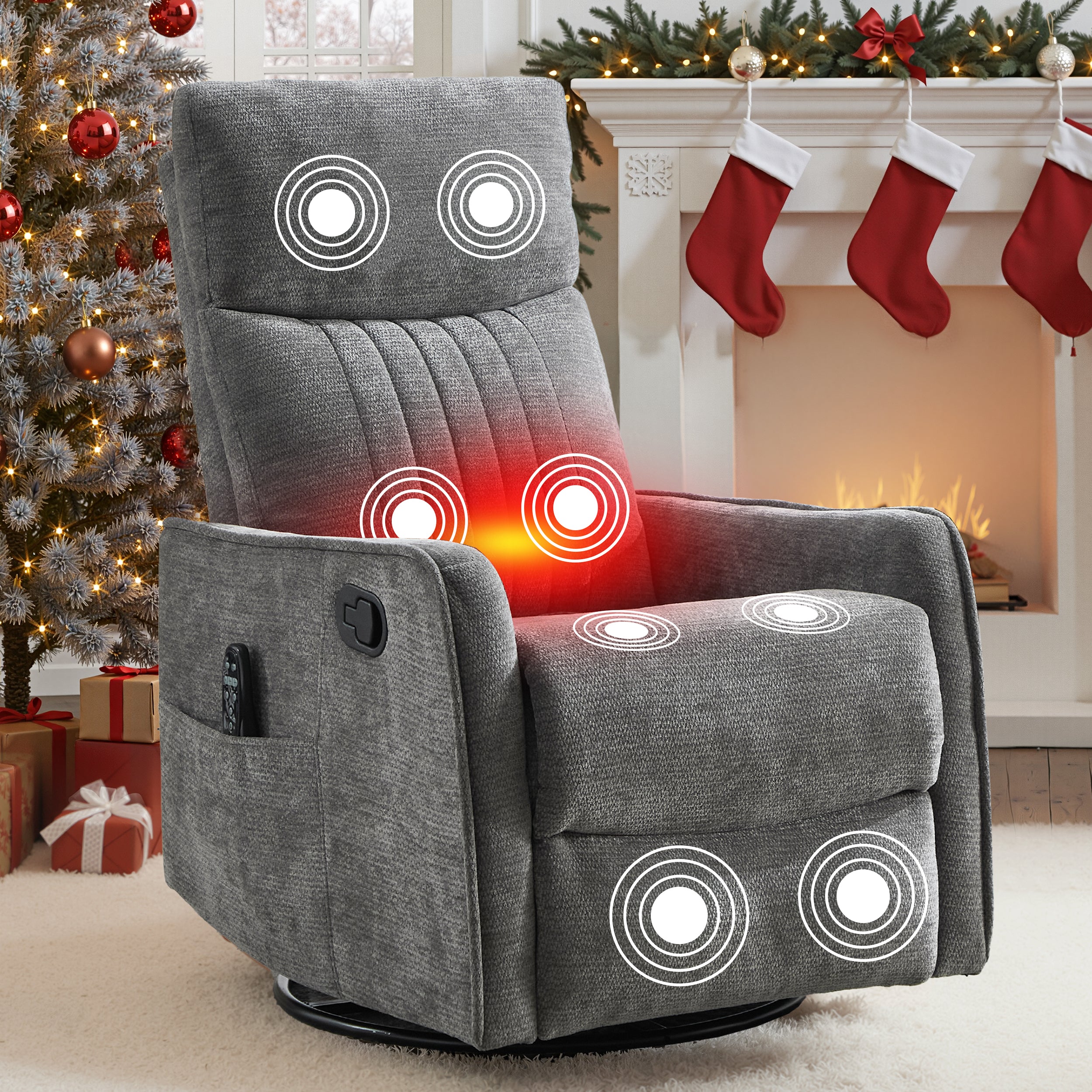PAPROOS 360 Swivel Rocker Recliner