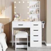 PAPROOS Vanity Set with Mirror and Light