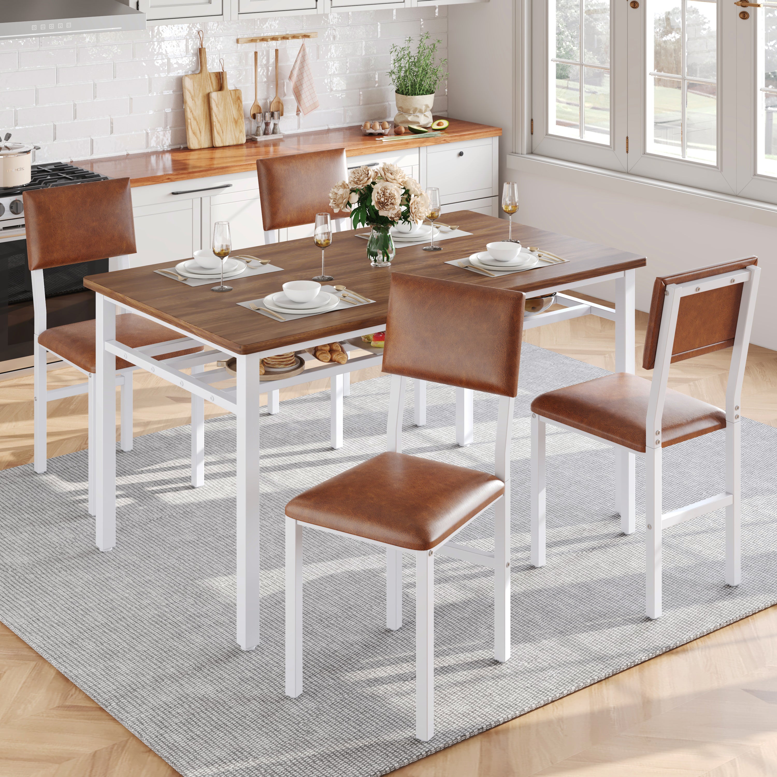PAPROOS 5 Piece Dining Table Set