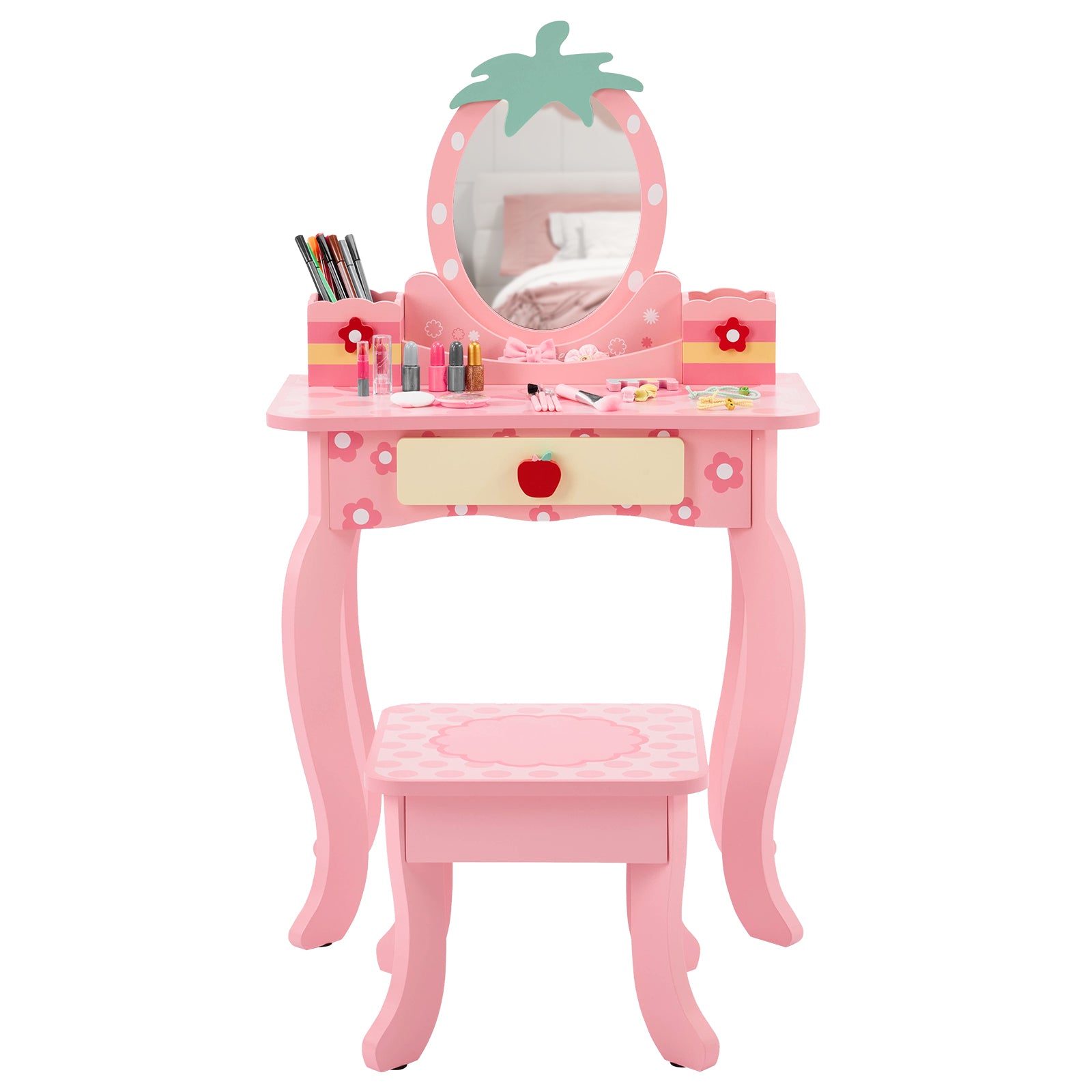 PAPROOS Kids Vanity Set with Mirror