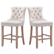 PAPROOS Upholstered Bar Stools Set of 2