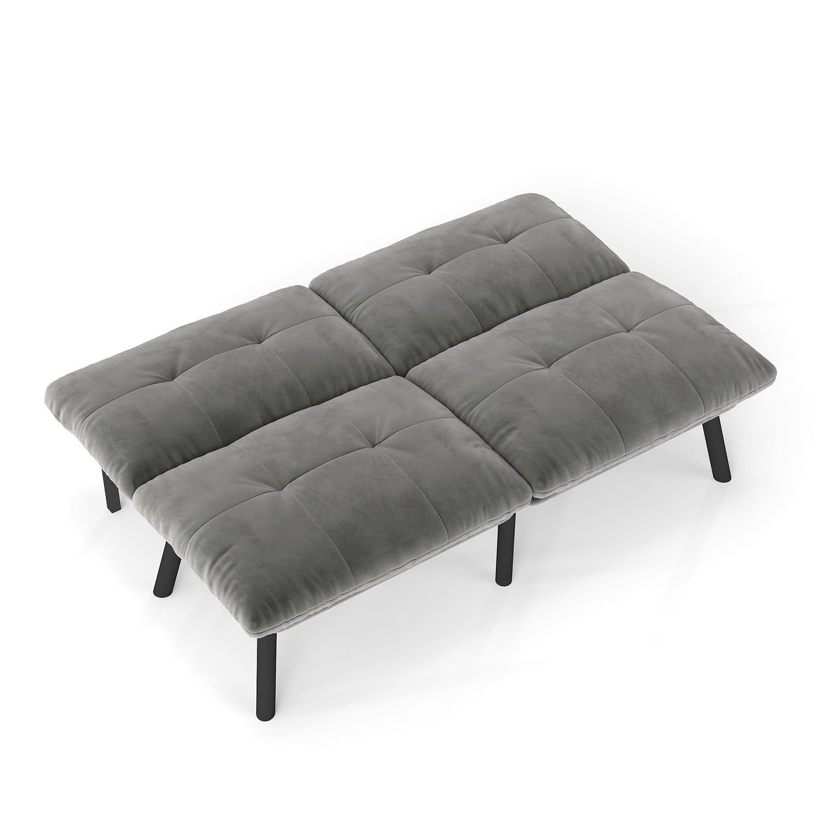 PAPROOS Convertible Futon Sofa Bed, Folding Sofa Bed Couch, Velvet Upholstered Sofa Bed Couch, Loveseat Recliner Sleeper for Living Room, Small Space, Apartment