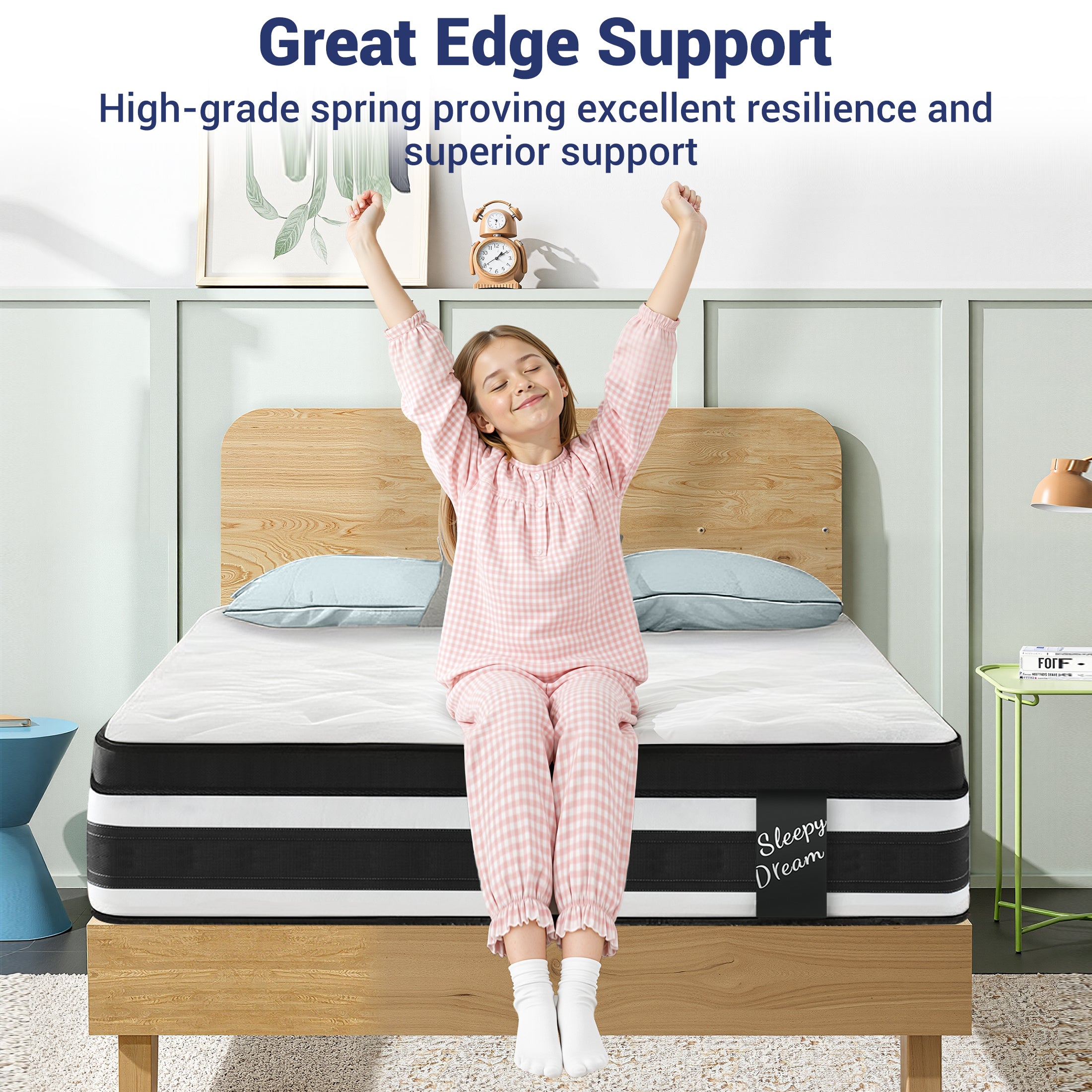 12 inch Twin Mattress, Gel Memory Foam Hybrid Mattress in a Box, Individual Pocket Spring Mattress, Medium Firm, CertiPUR-US Certified, Sleep Support & Pressure Relief, Grey