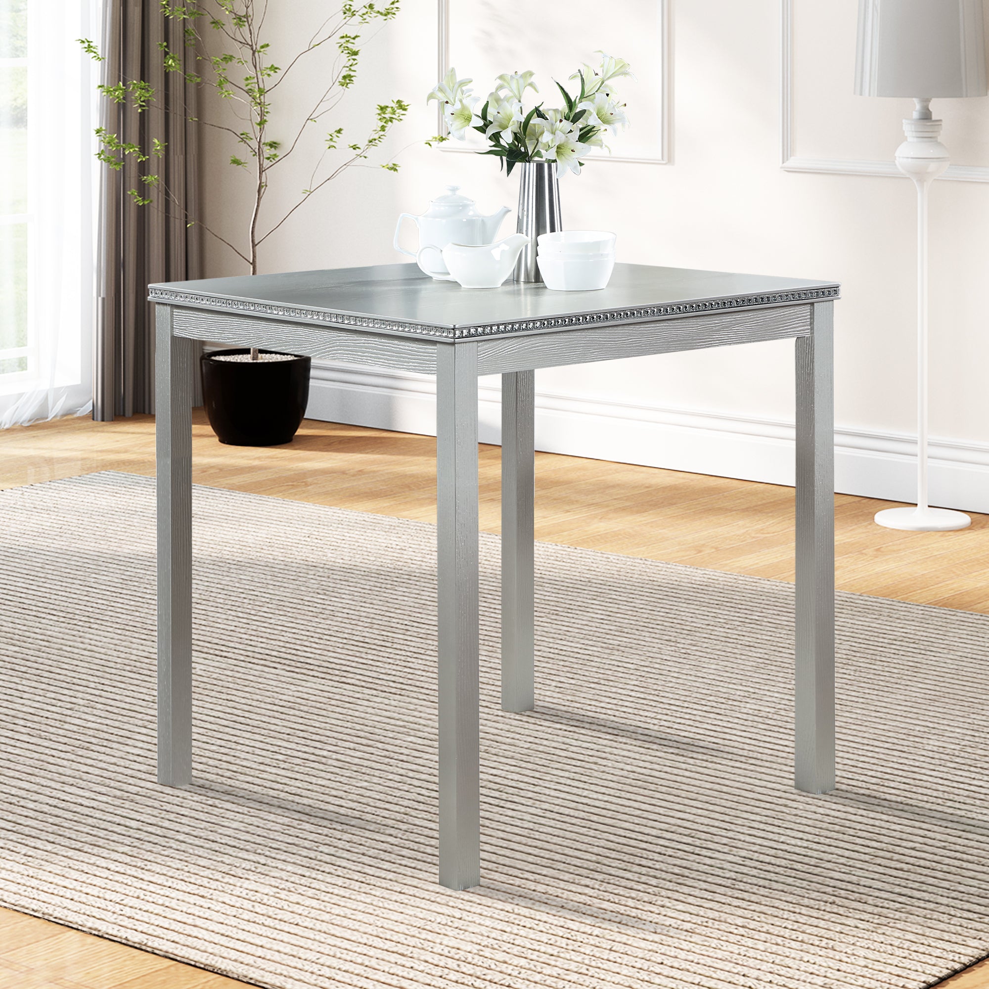 PAPROOS Solid Wood Dining Table