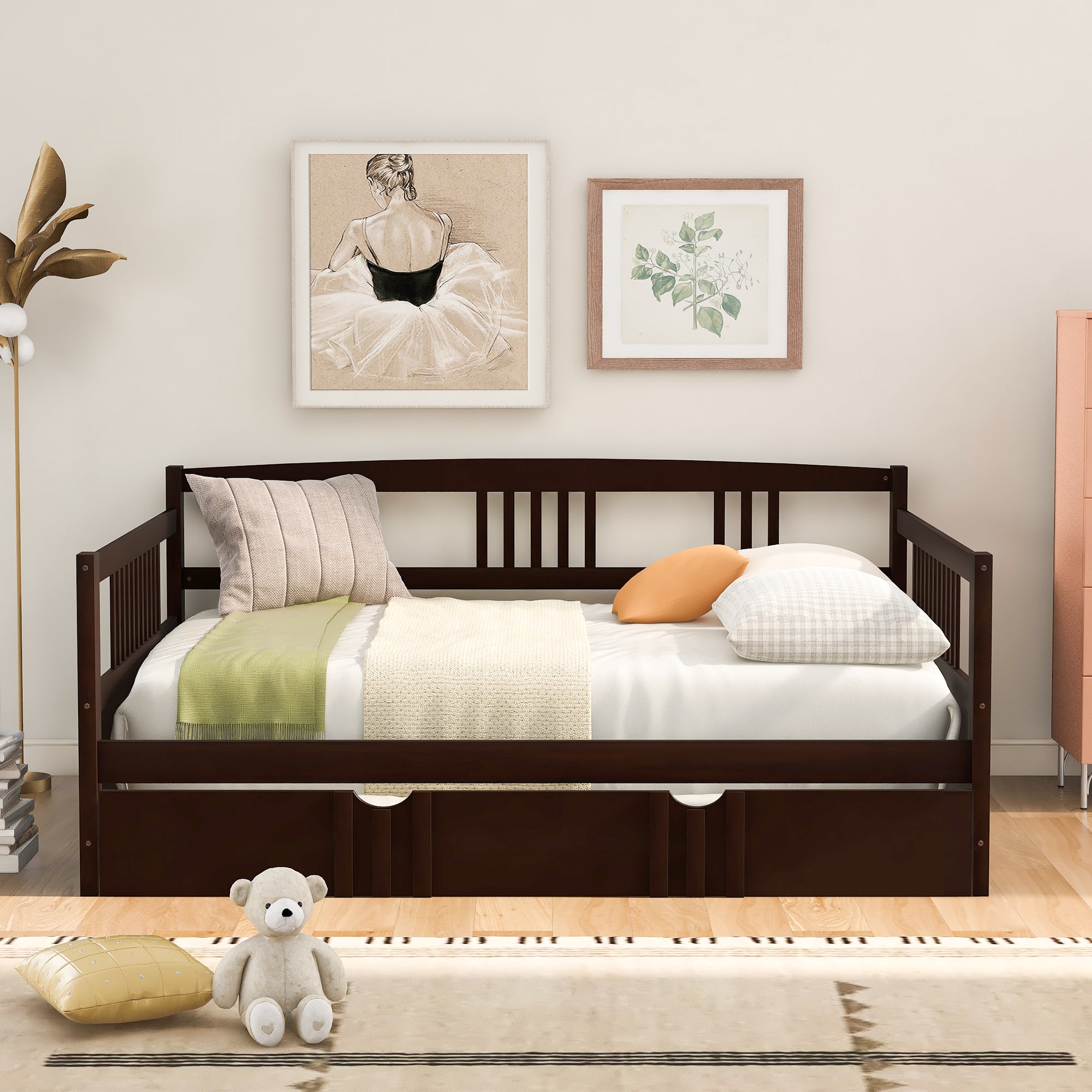 PAPROOS Full Bed with Trundle Included