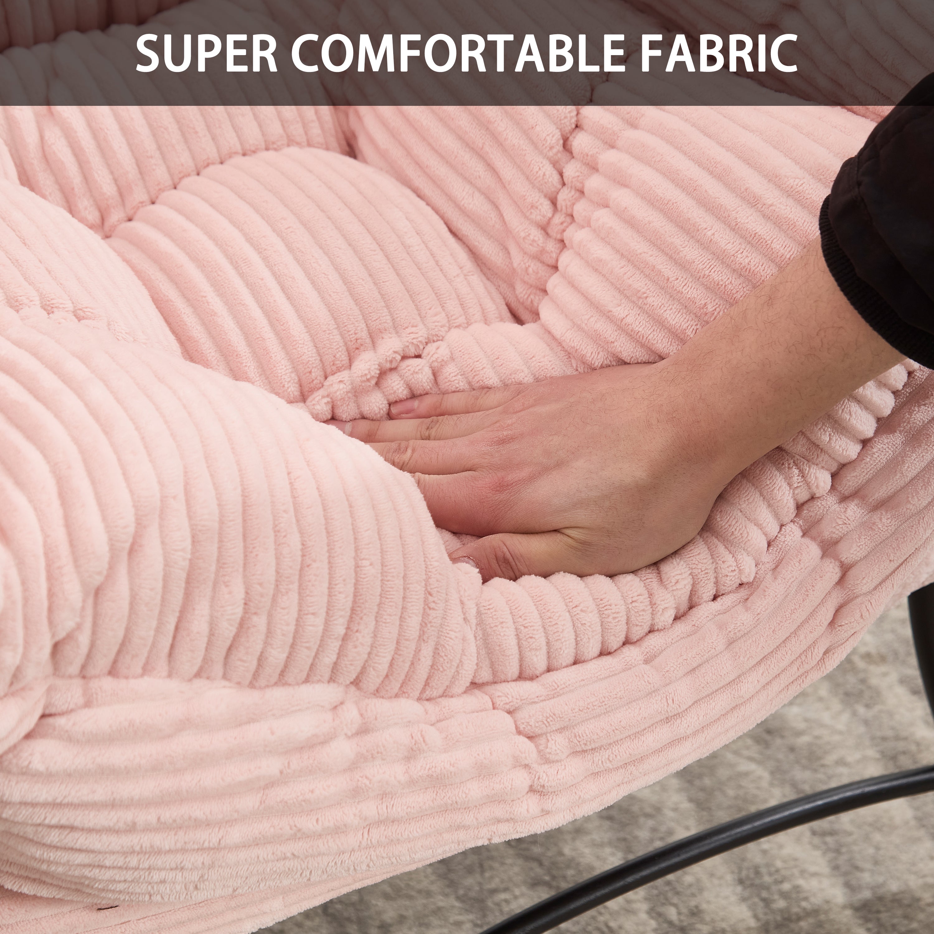 PAPROOS Lazy Chair with Foldable Ottoman