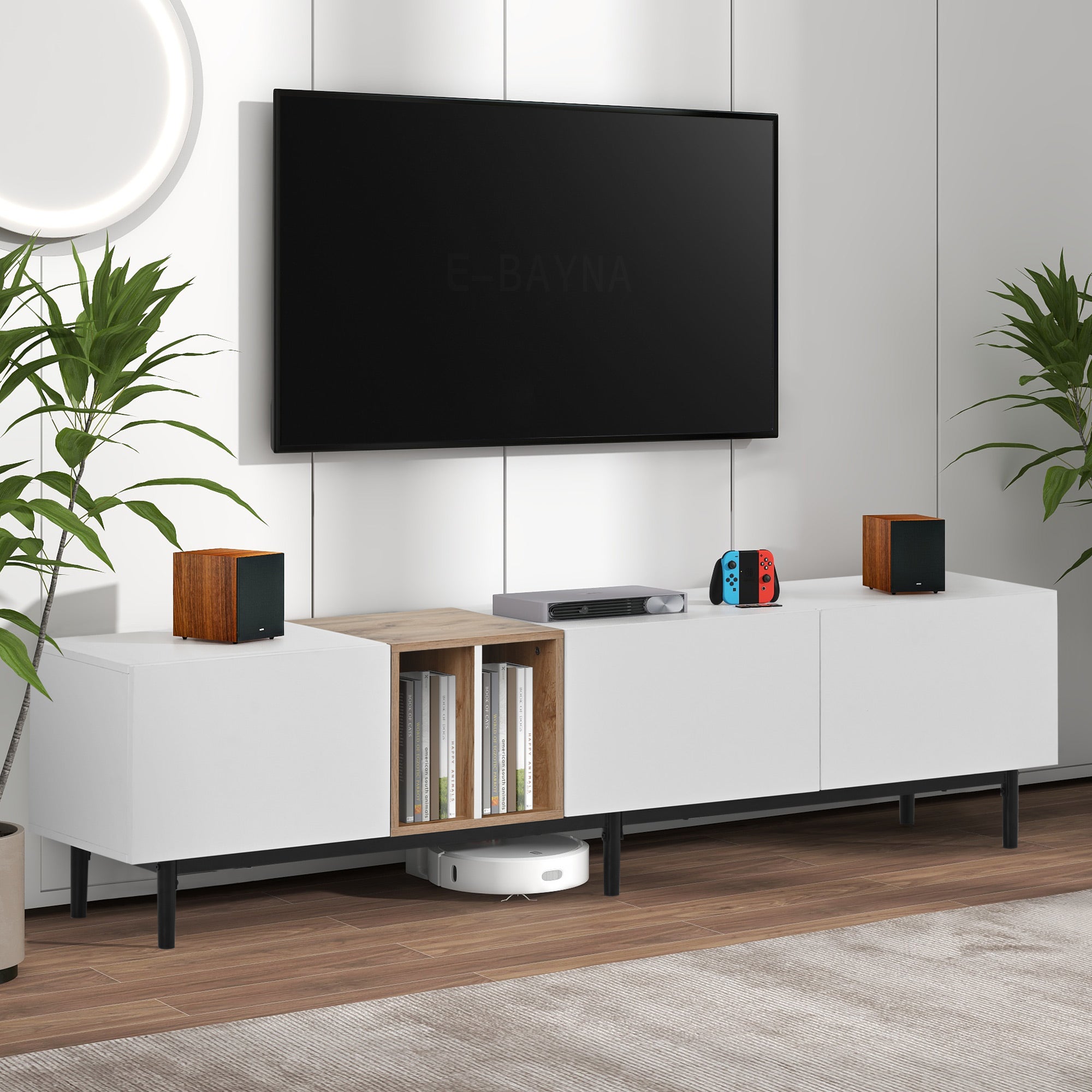 PAPROOS TV Stand for 75 Inch TV