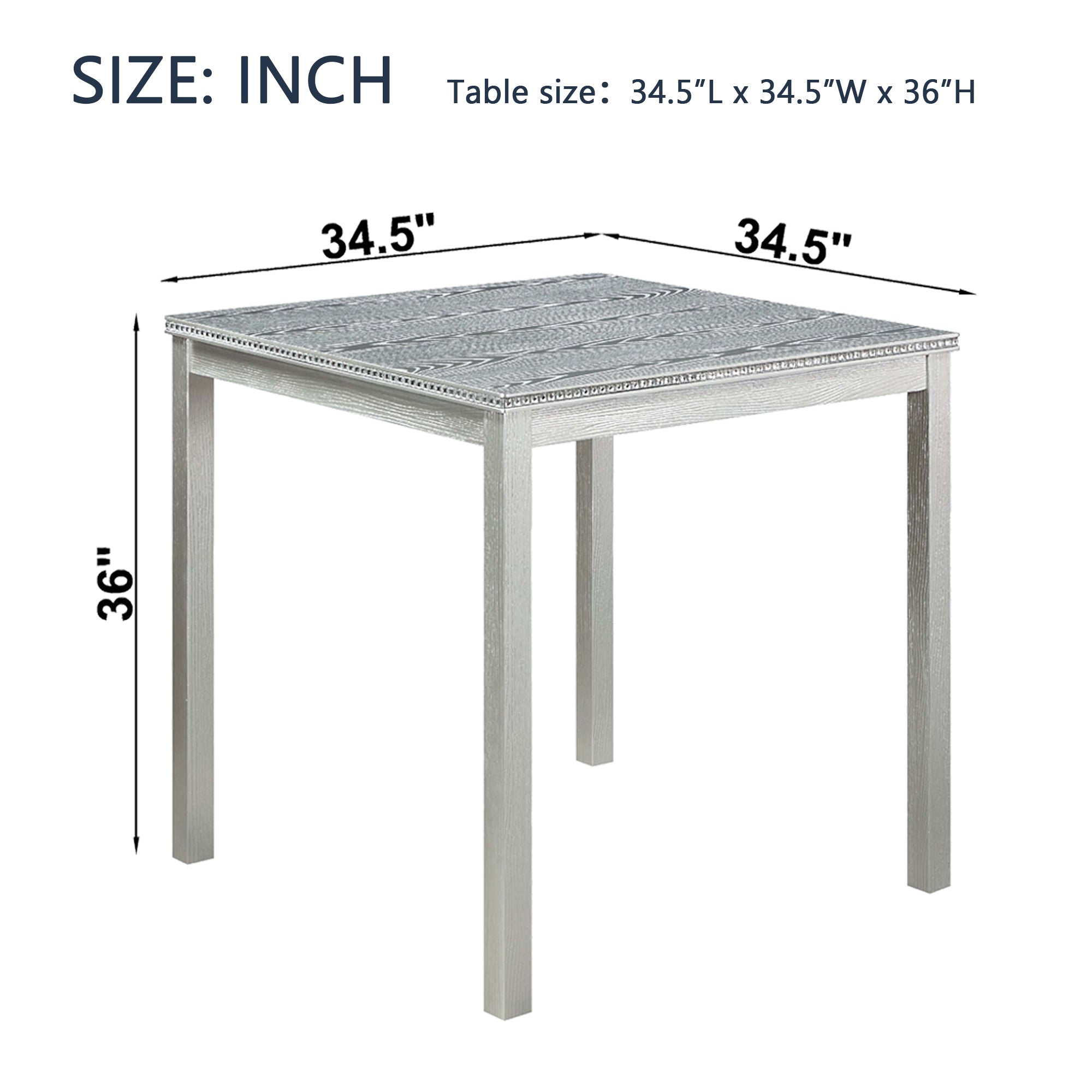 PAPROOS Solid Wood Dining Table
