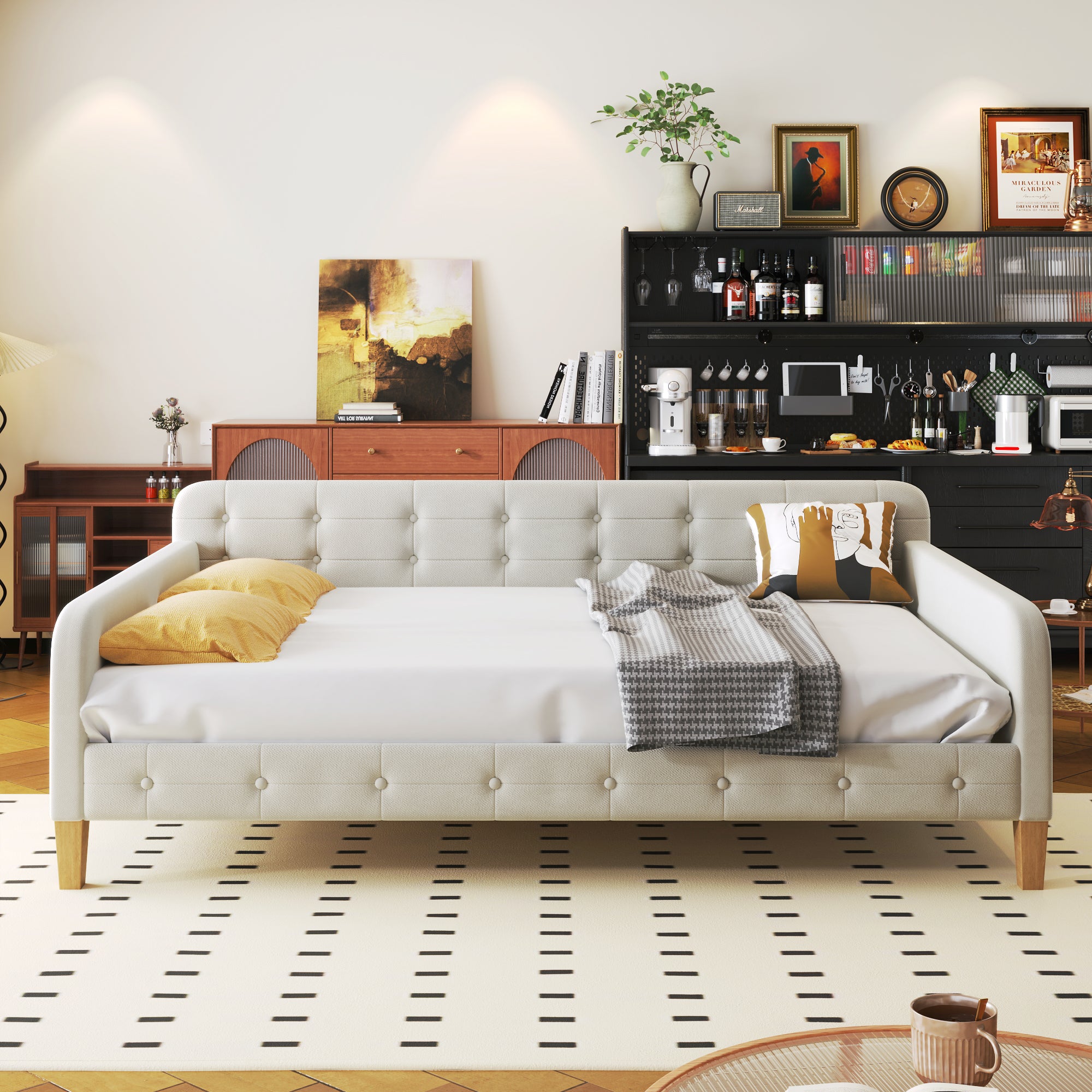PAPROOS Full Size Upholstered Daybed
