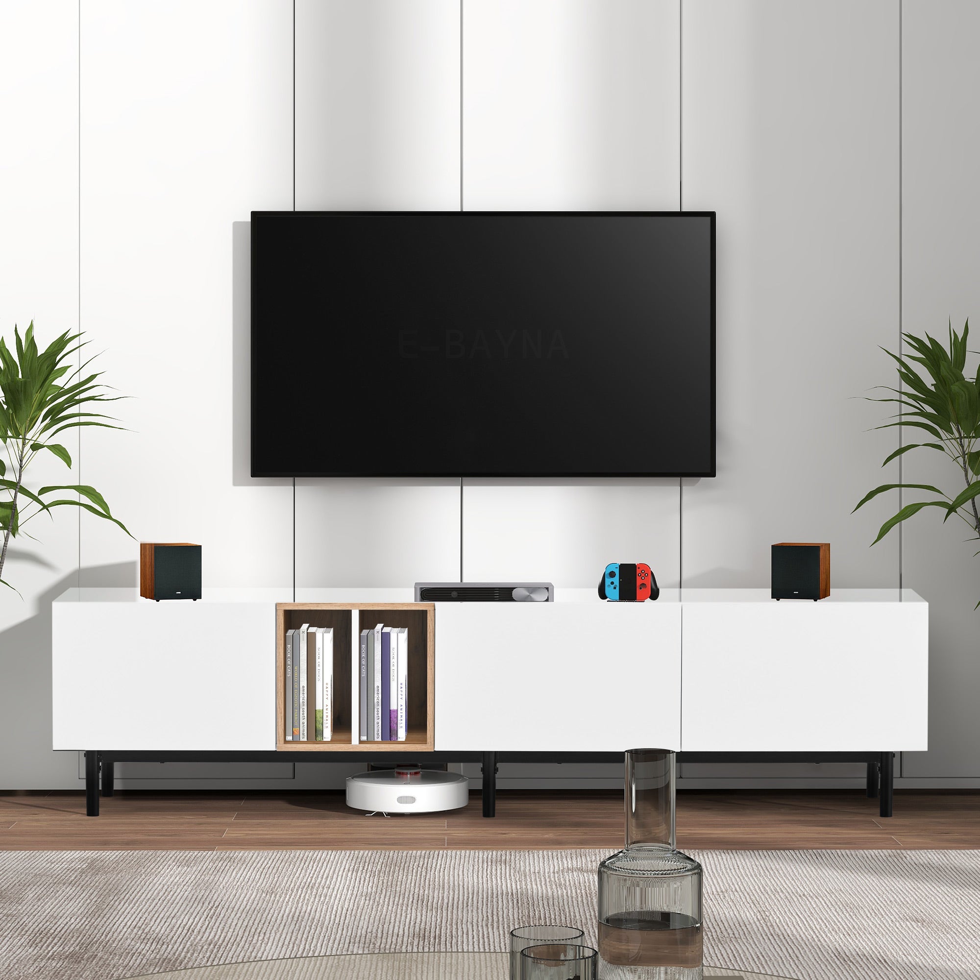 PAPROOS TV Stand for 80-85 Inch TV