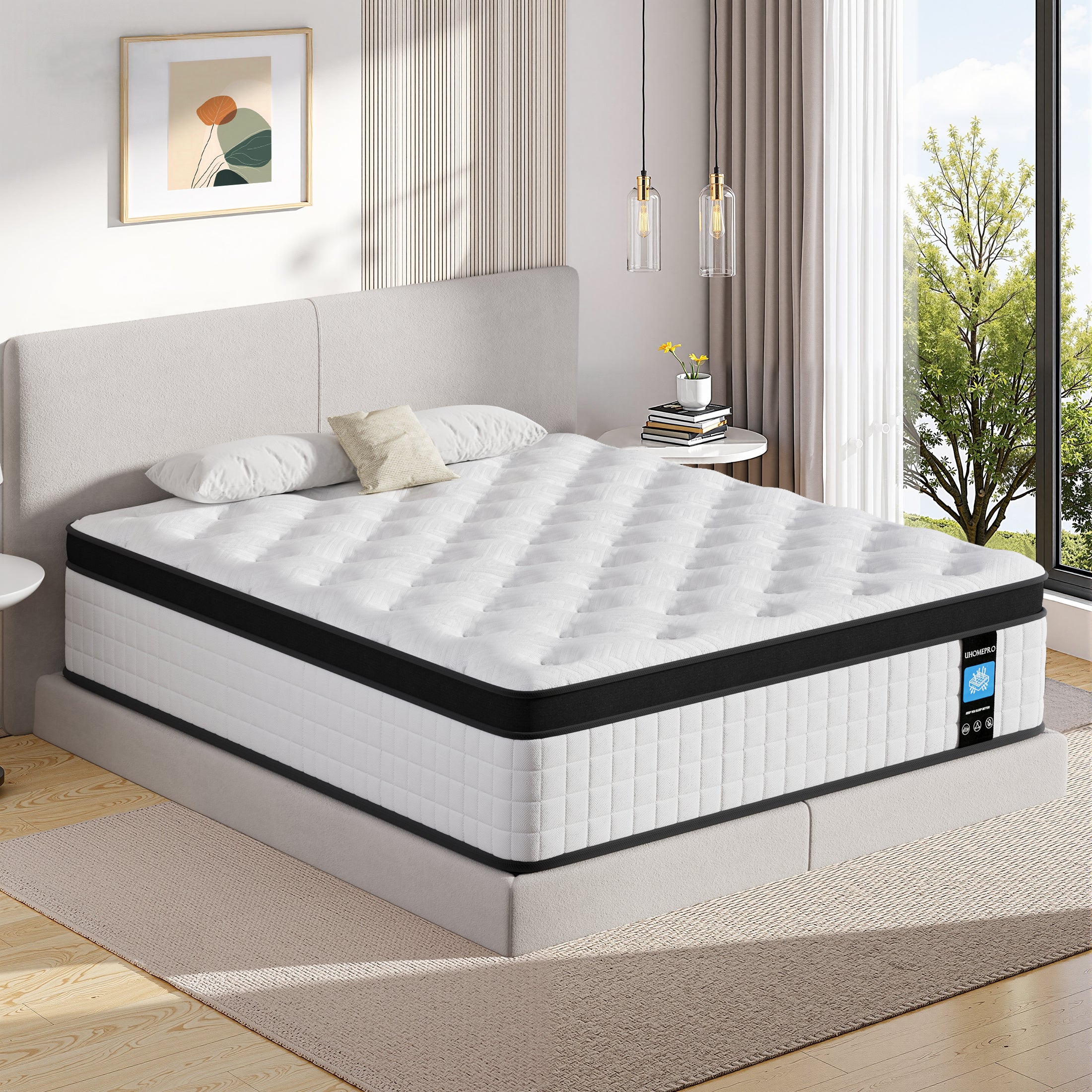 Paproos King Mattress, 12-inch Hybrid Mattress
