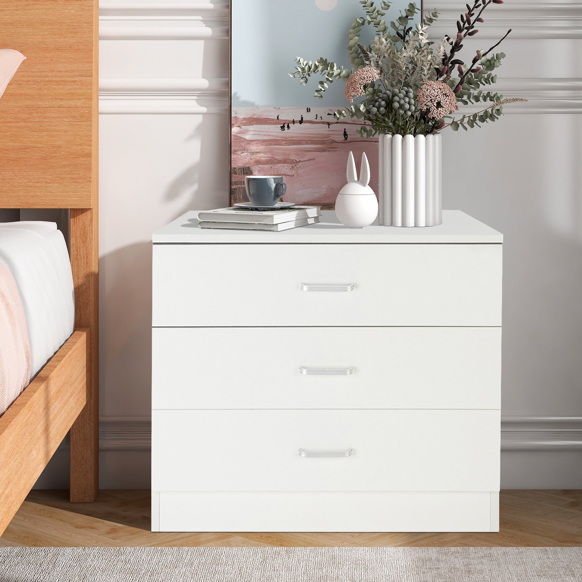 PAPROOS 4 Drawer Dresser, Bedroom Chest of Drawers
