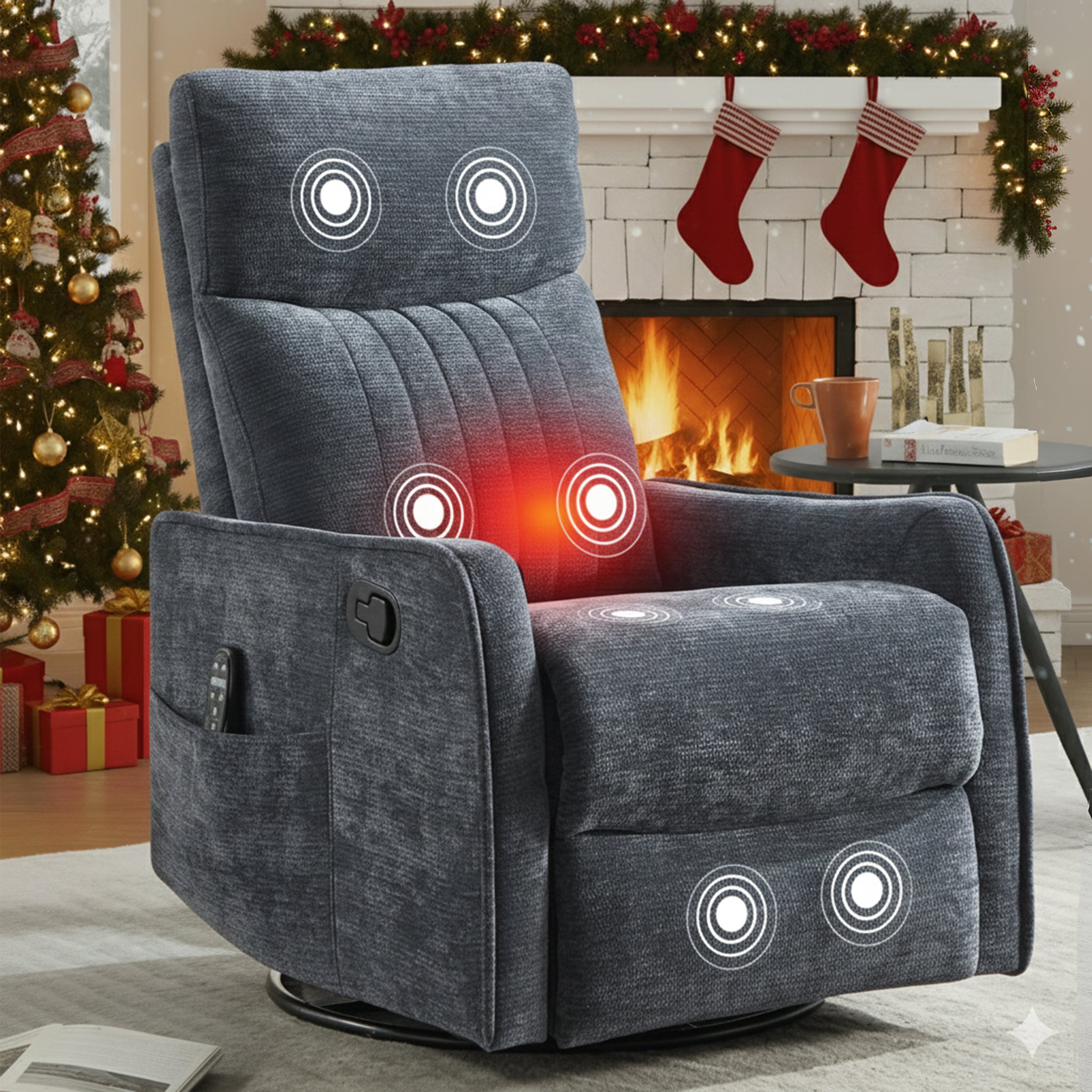 PAPROOS 360 Swivel Rocker Recliner